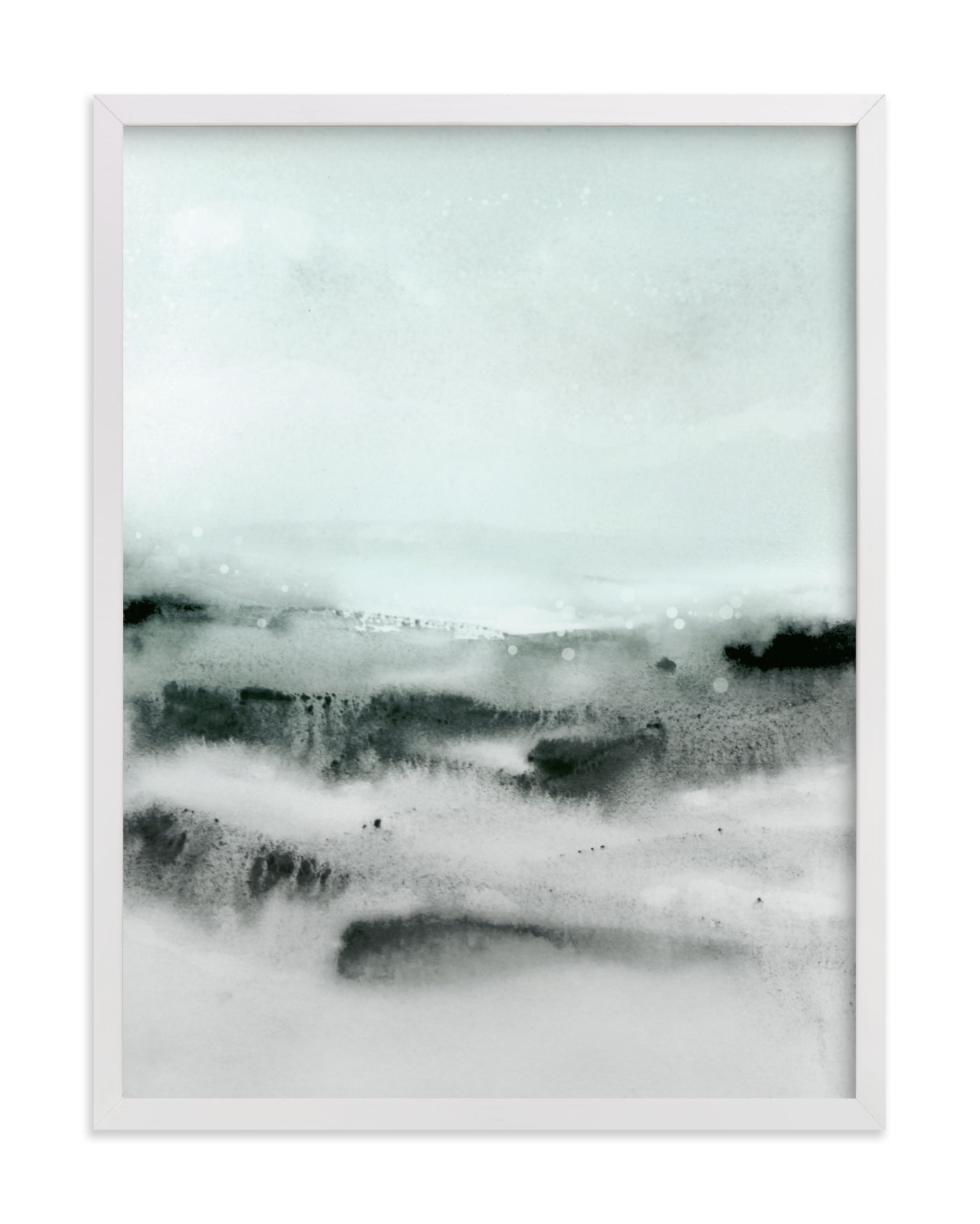 Watercolor Abstract Lands Series : Winter 2 Art Print