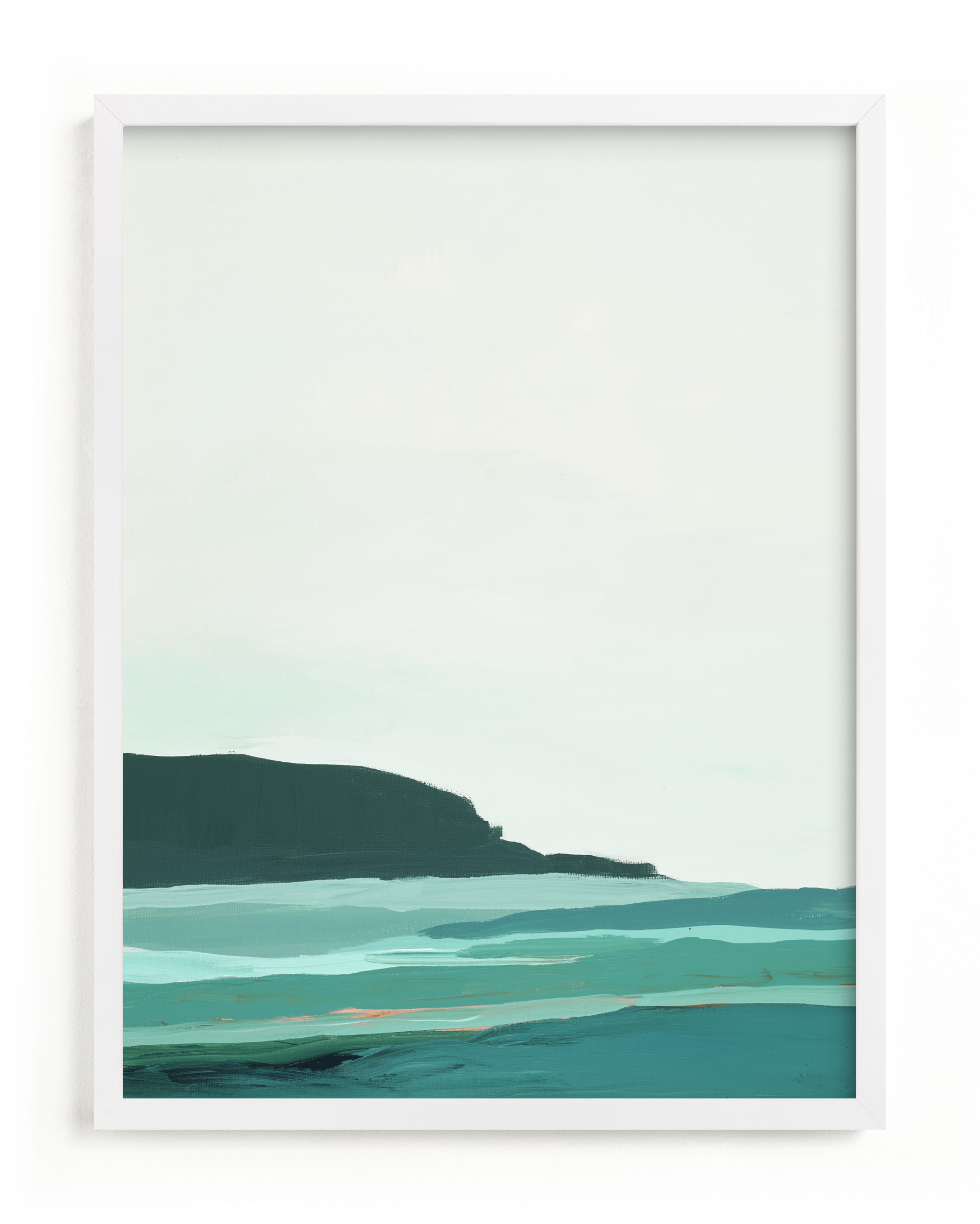 Abstract Pacific Seascape Diptych 2 Art Print