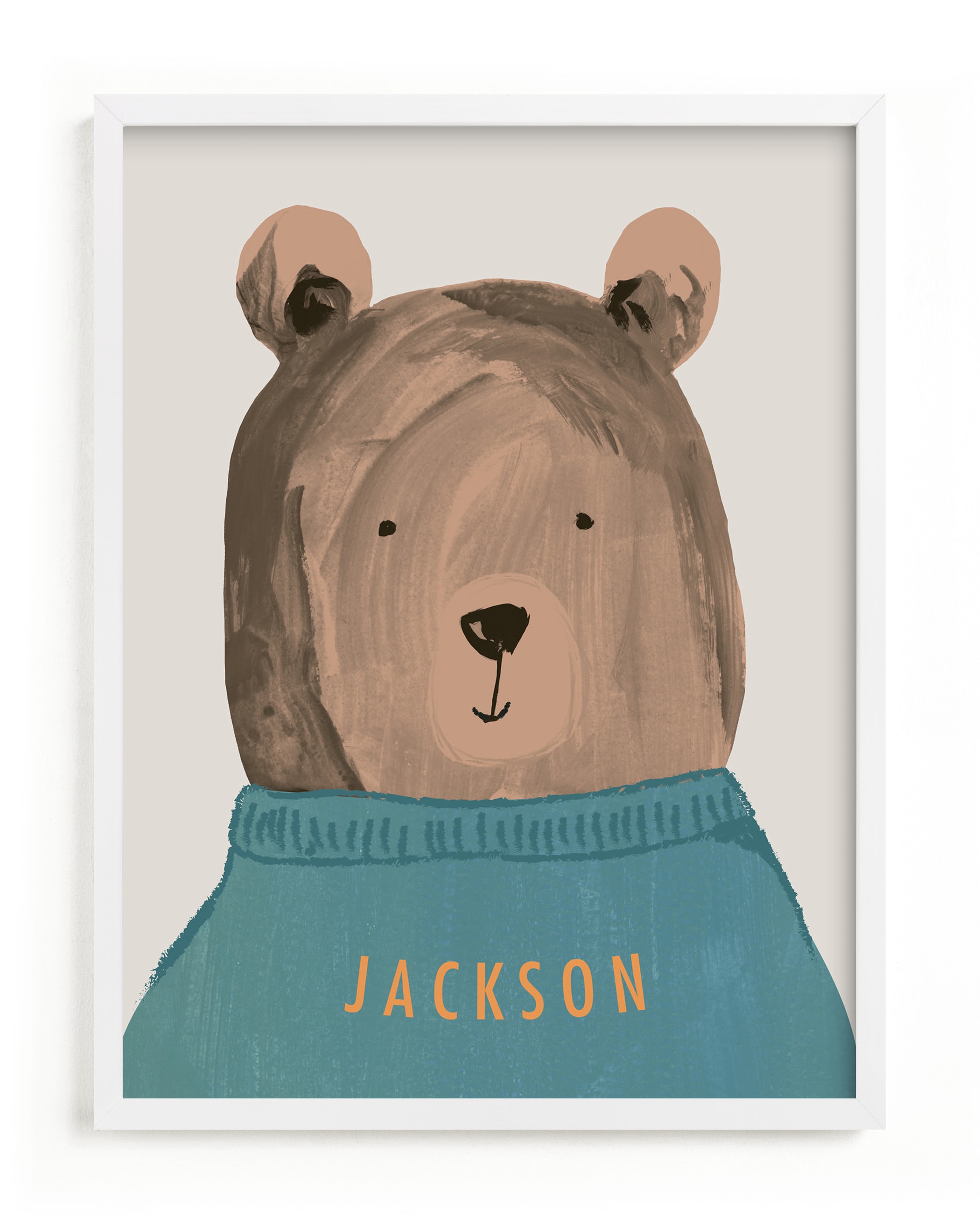 "Little Bear" - Children's Custom Art Print by Teju Reval in beautiful frame options and a variety of sizes.