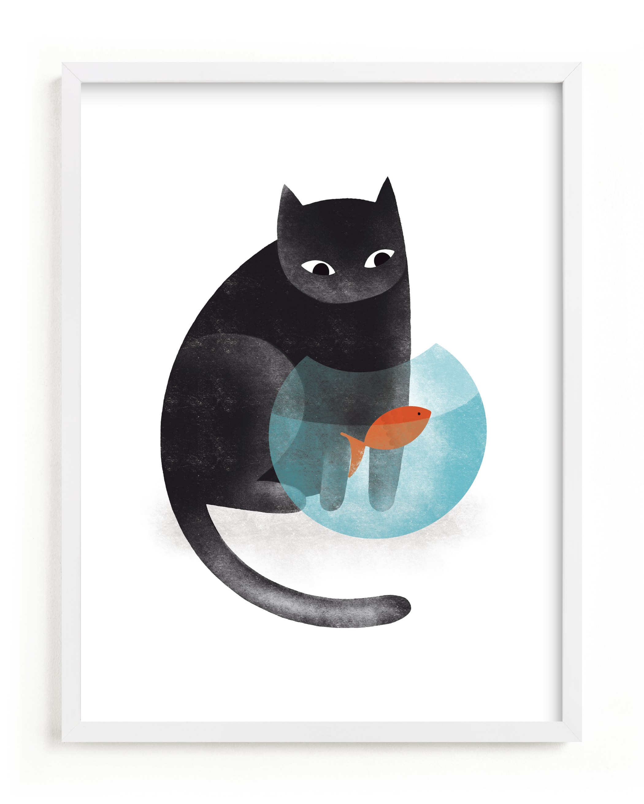 Black Cat and goldfish