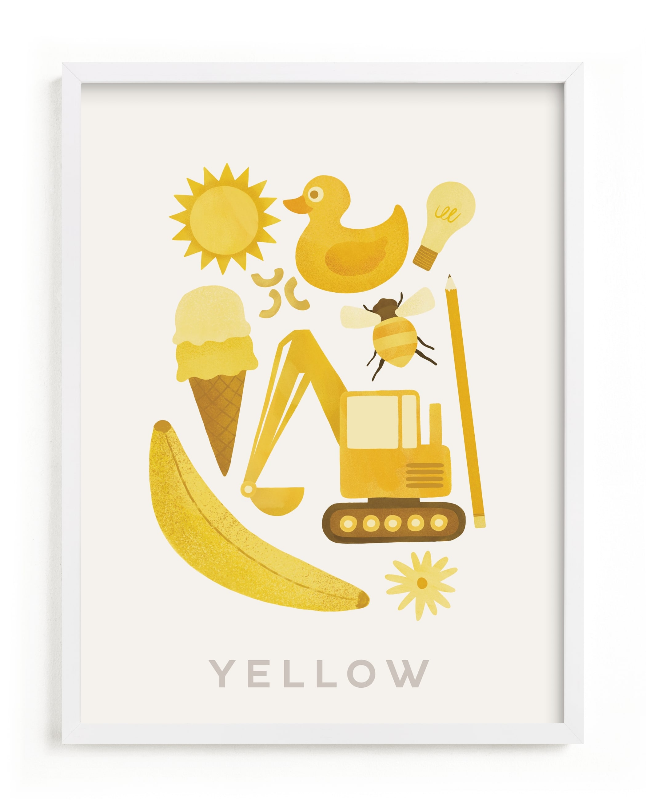 Ten Yellow Things Children's Art Print