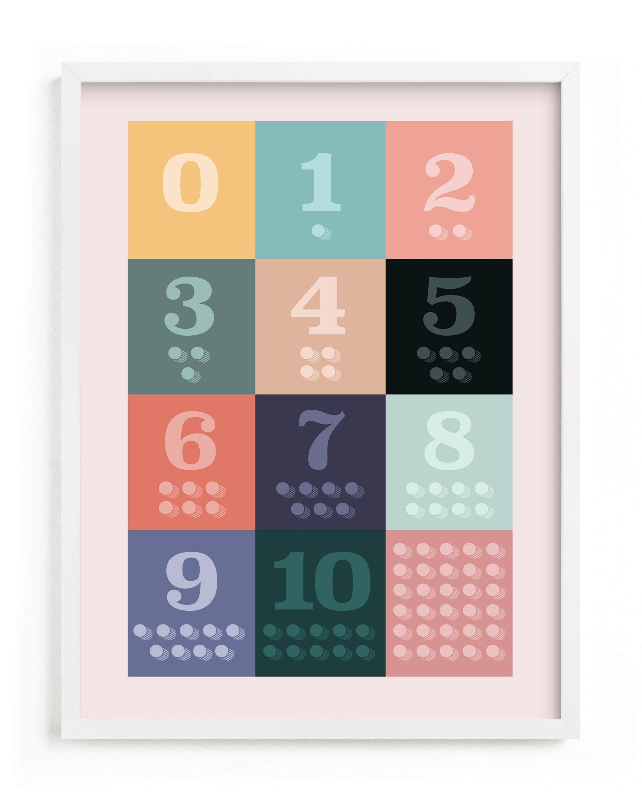 1, 2 , 3, Oh I See! Count Along Numbers Children's Art Print