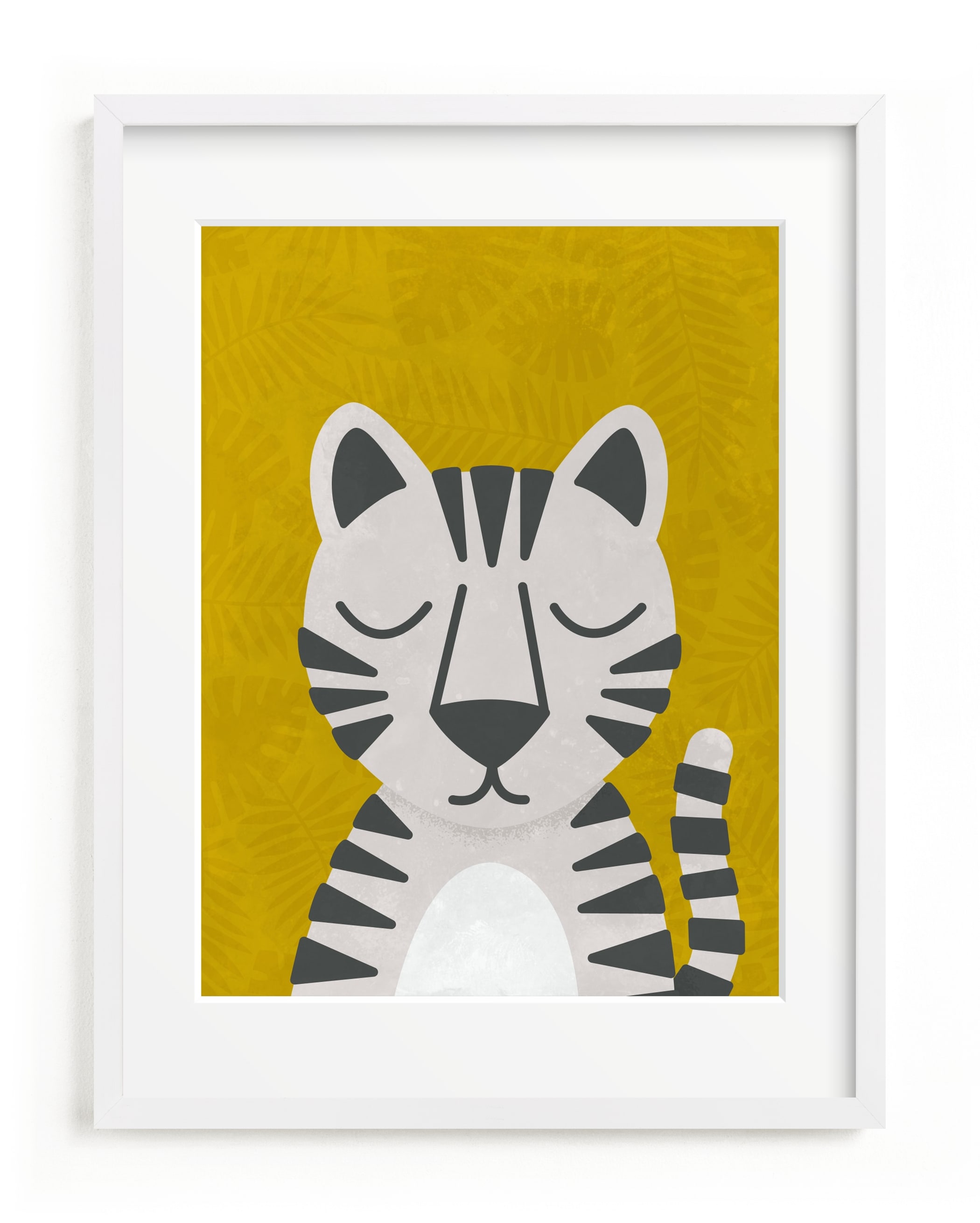 White Bengal Tiger Children's Art Print