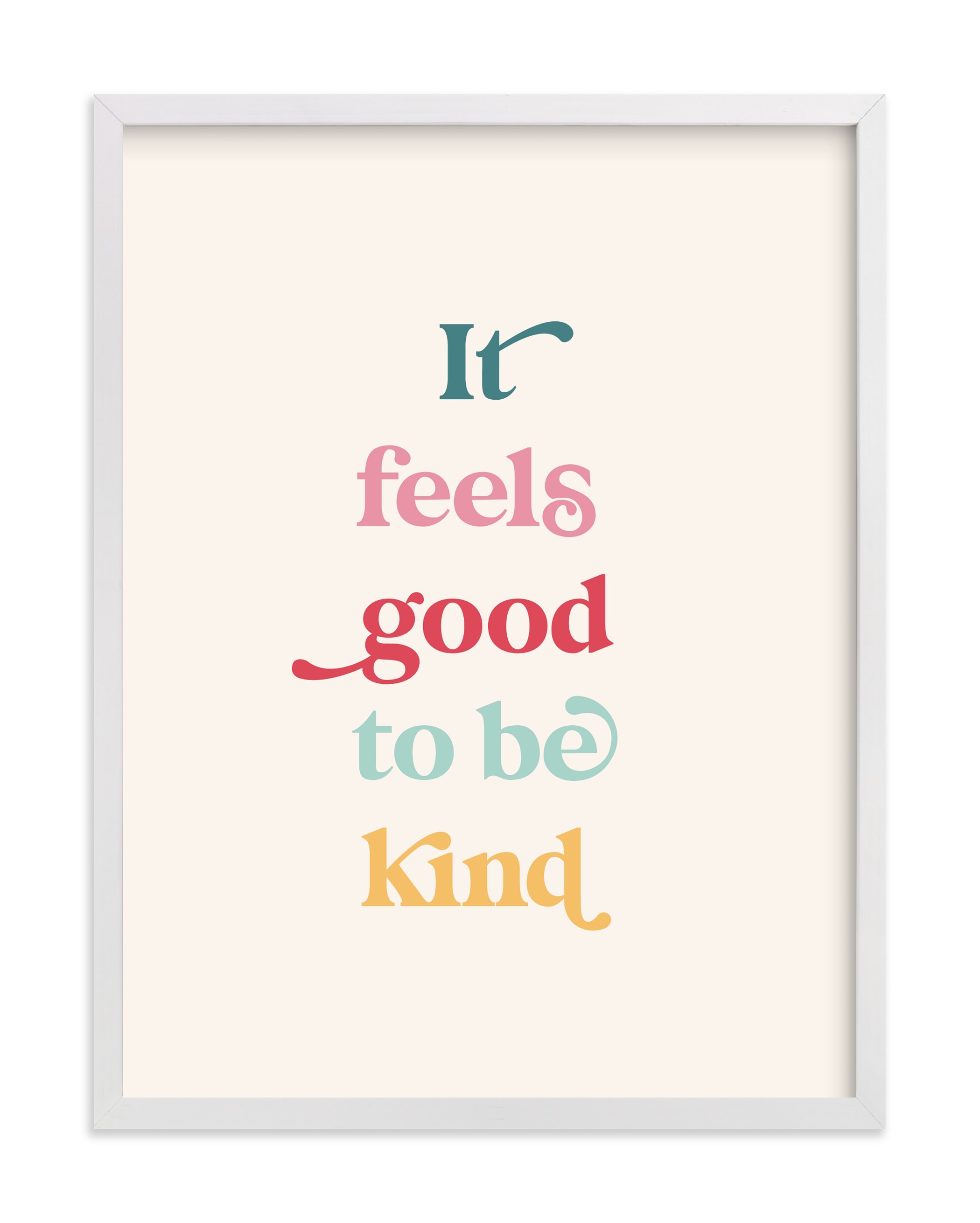 It feels good to be kind Children's Art Print