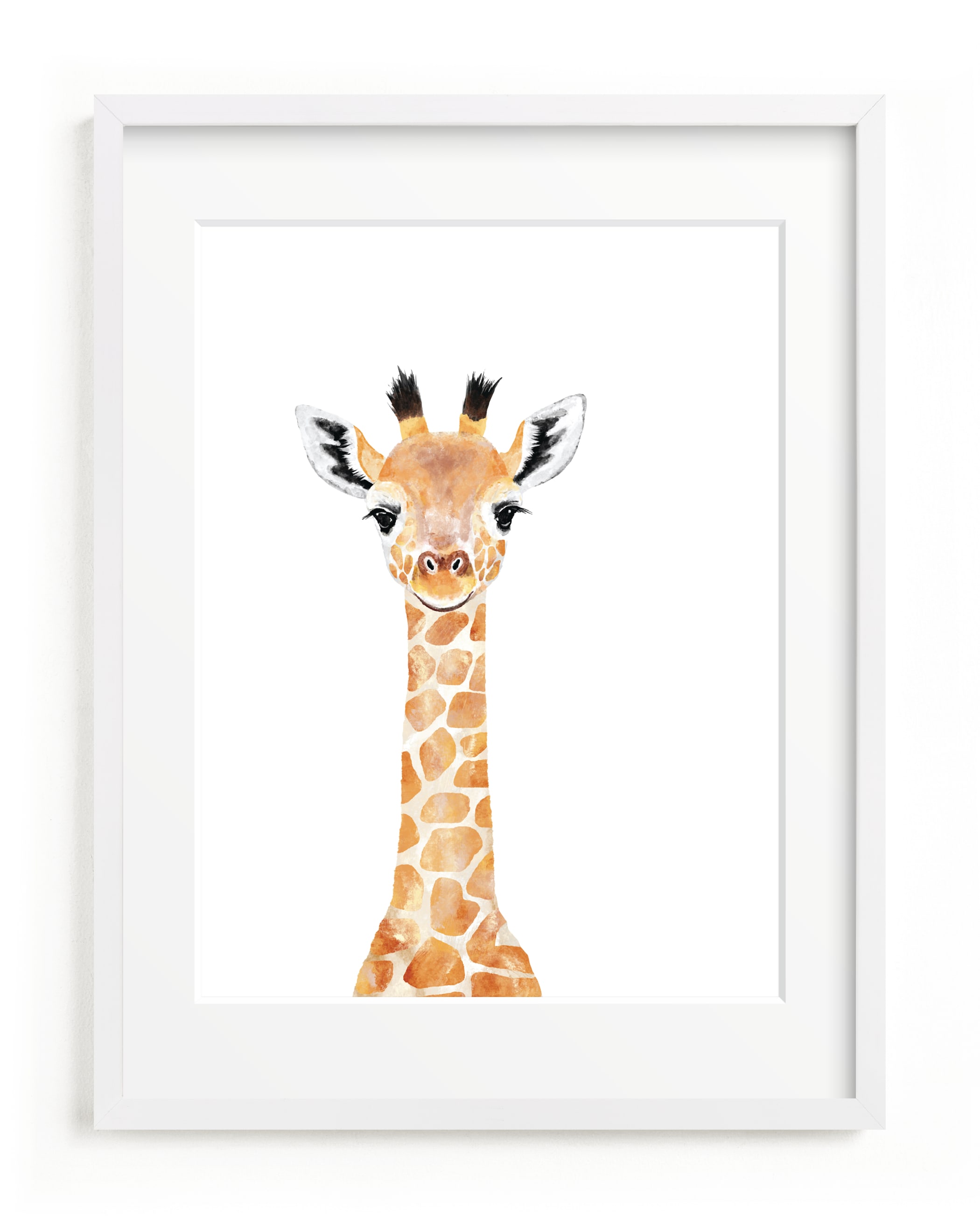 Baby Giraffe 2 Kids Open Edition Non-Custom Art Print