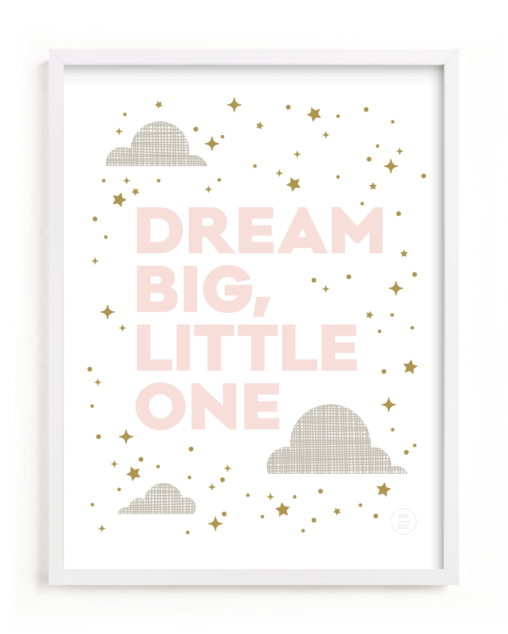 "Dream Big, Little One" - Art Print by Maddy Hague in beautiful frame options and a variety of sizes.