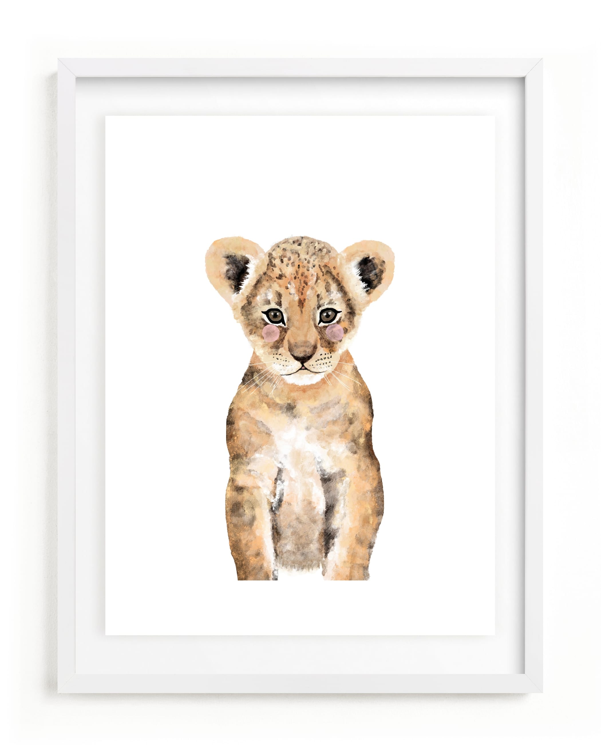 Baby Animal Lion Children's Art Print