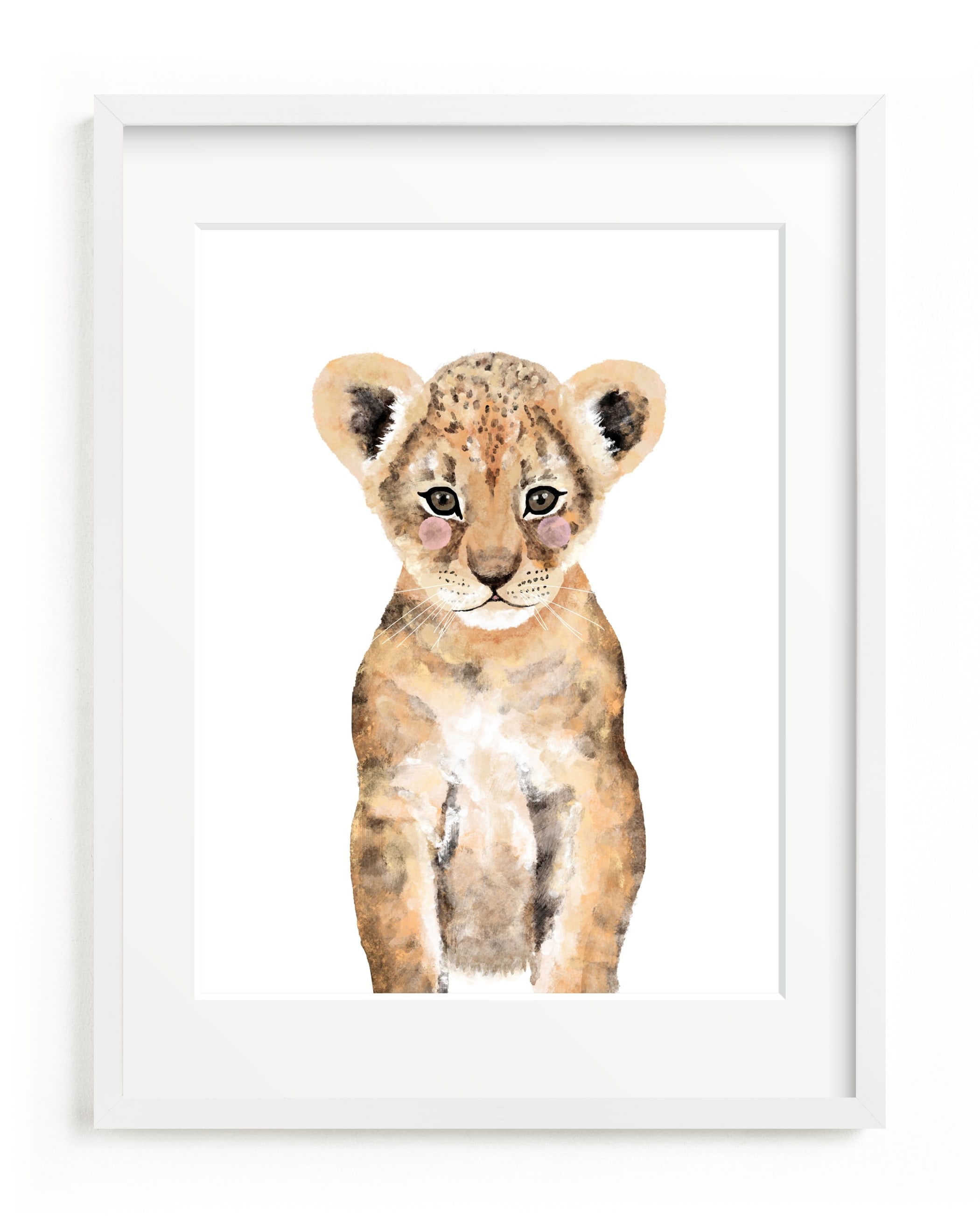 Baby Animal Lion Self-Launch Children's Art Print