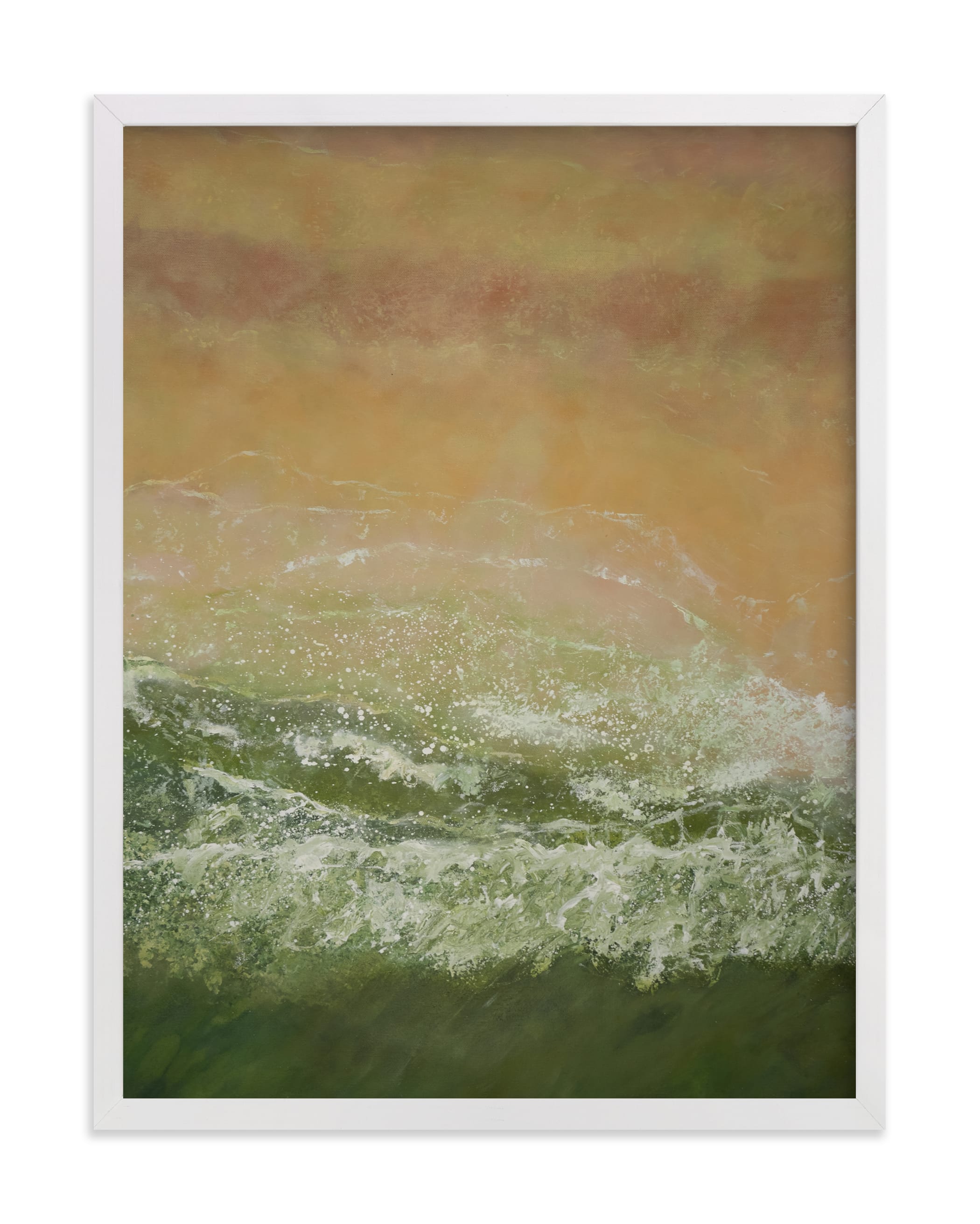 "Green Ocean Wave" by Camille Pietrow in beautiful frame options and a variety of sizes.