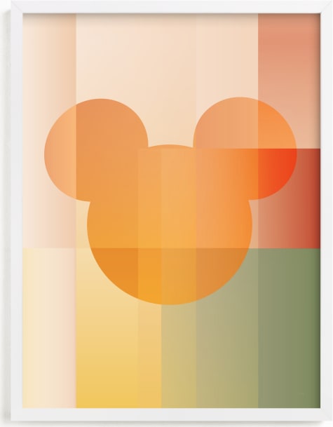 This is a colorful disney art by Baumbirdy called Gradient Silhouette | Mickey Mouse.