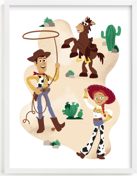 This is a colorful disney art by Katie Zimpel called Woody's Roundup | Toy Story.