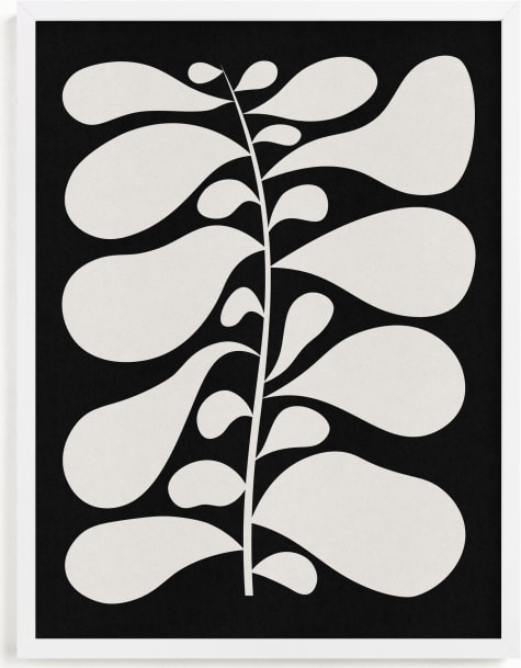 This is a black and white art by Alisa Galitsyna called Black Plant II.