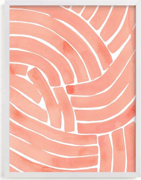 This is a white art by Kristine Sarley called Curvy lines.