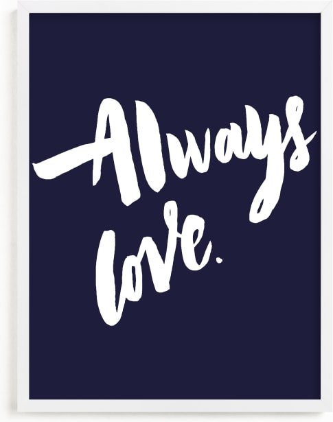 This is a blue art by Maria Clarisse called Always Love.