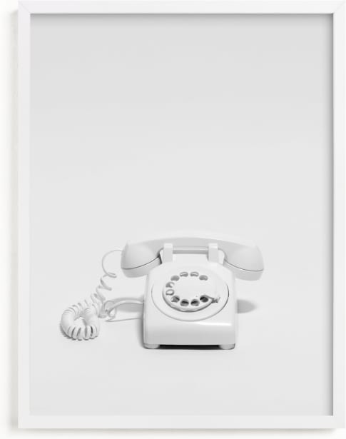 This is a white art by Cristiane called Telephone.