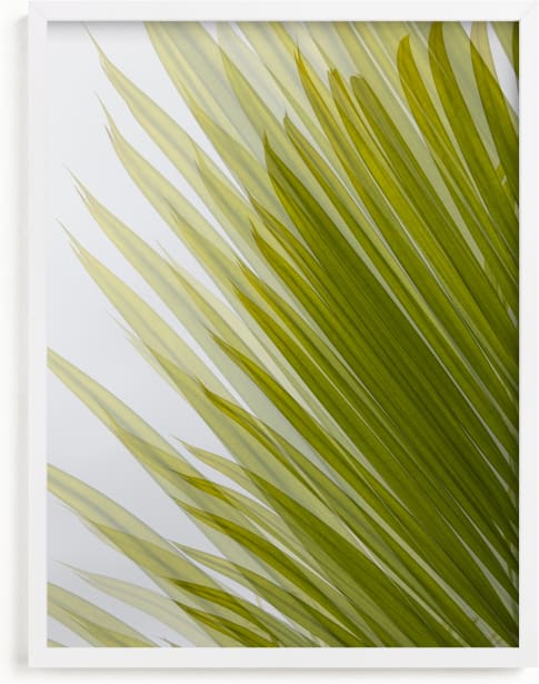 This is a green art by Eliane Lamb called Palm leaves 2.