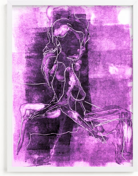This is a purple art by Allison Belolan called Figure on Figure.