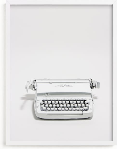 This is a white art by Cristiane called The Typewriter.