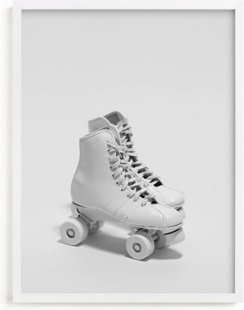 This is a white art by Cristiane called Roller Skates .
