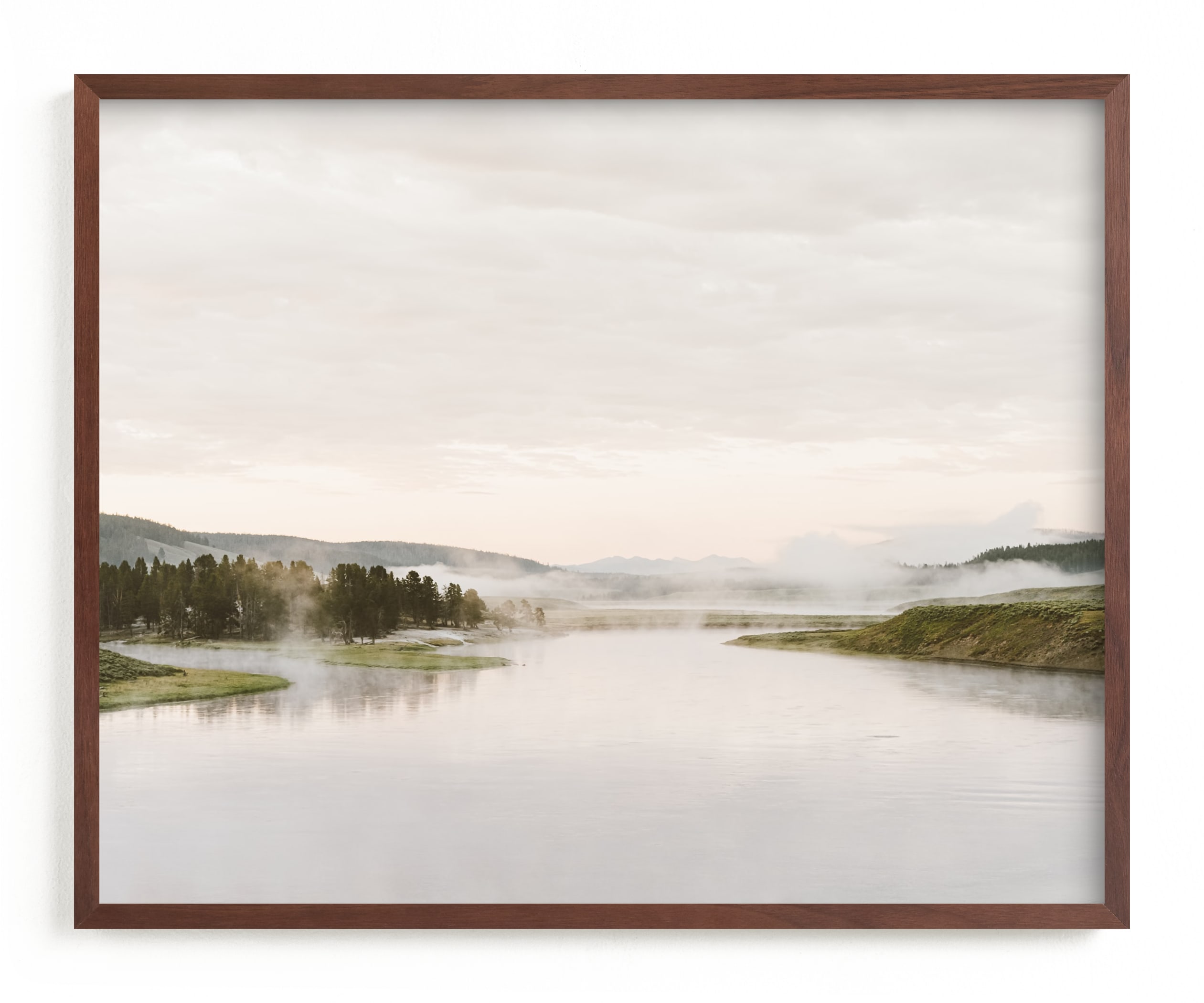 "Misty lake" - Limited Edition Art Print by Kamala Nahas in beautiful frame options and a variety of sizes.