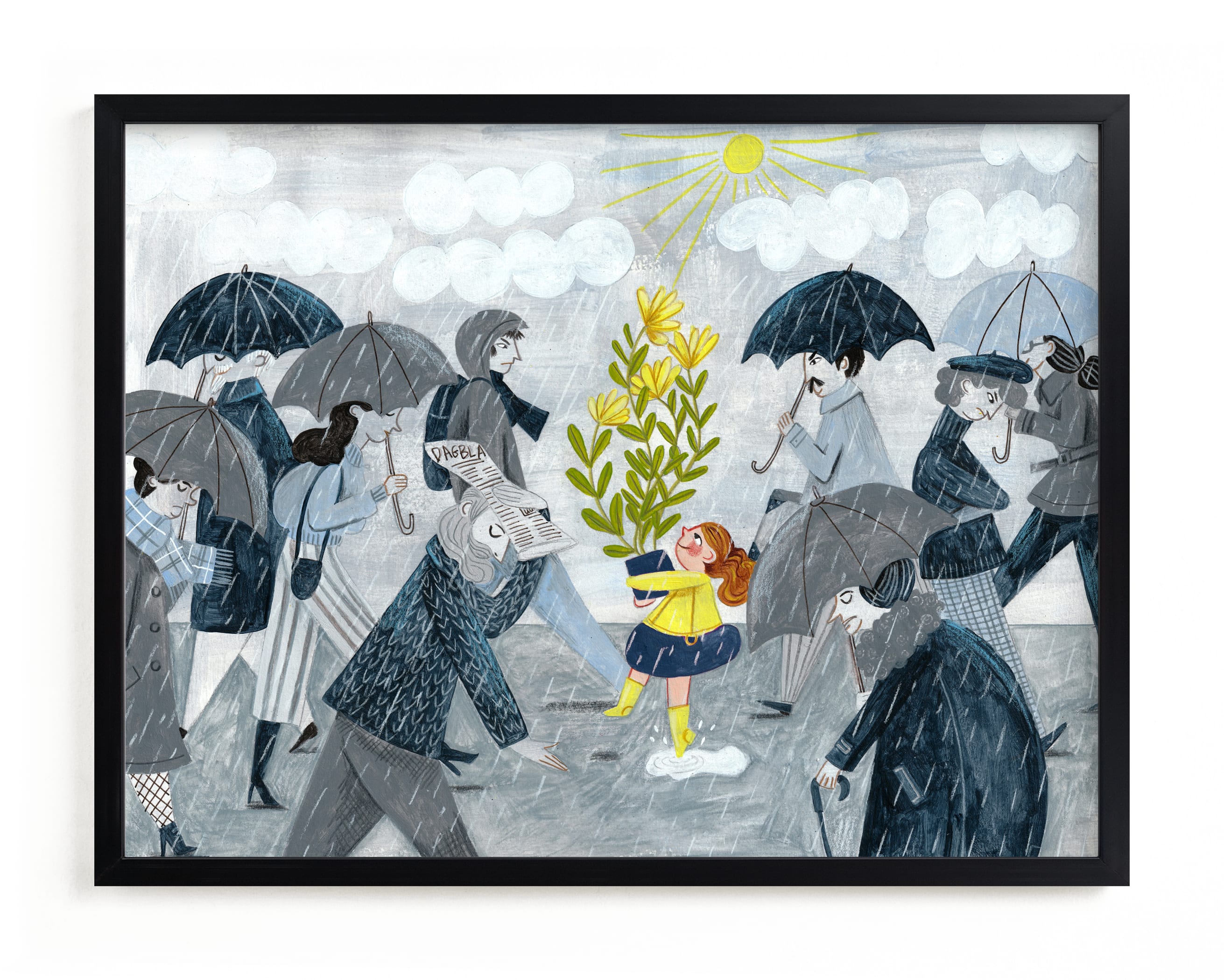 "There is sunshine after the rain" - Limited Edition Art Print by Caroline Bonne Muller in beautiful frame options and a variety of sizes.