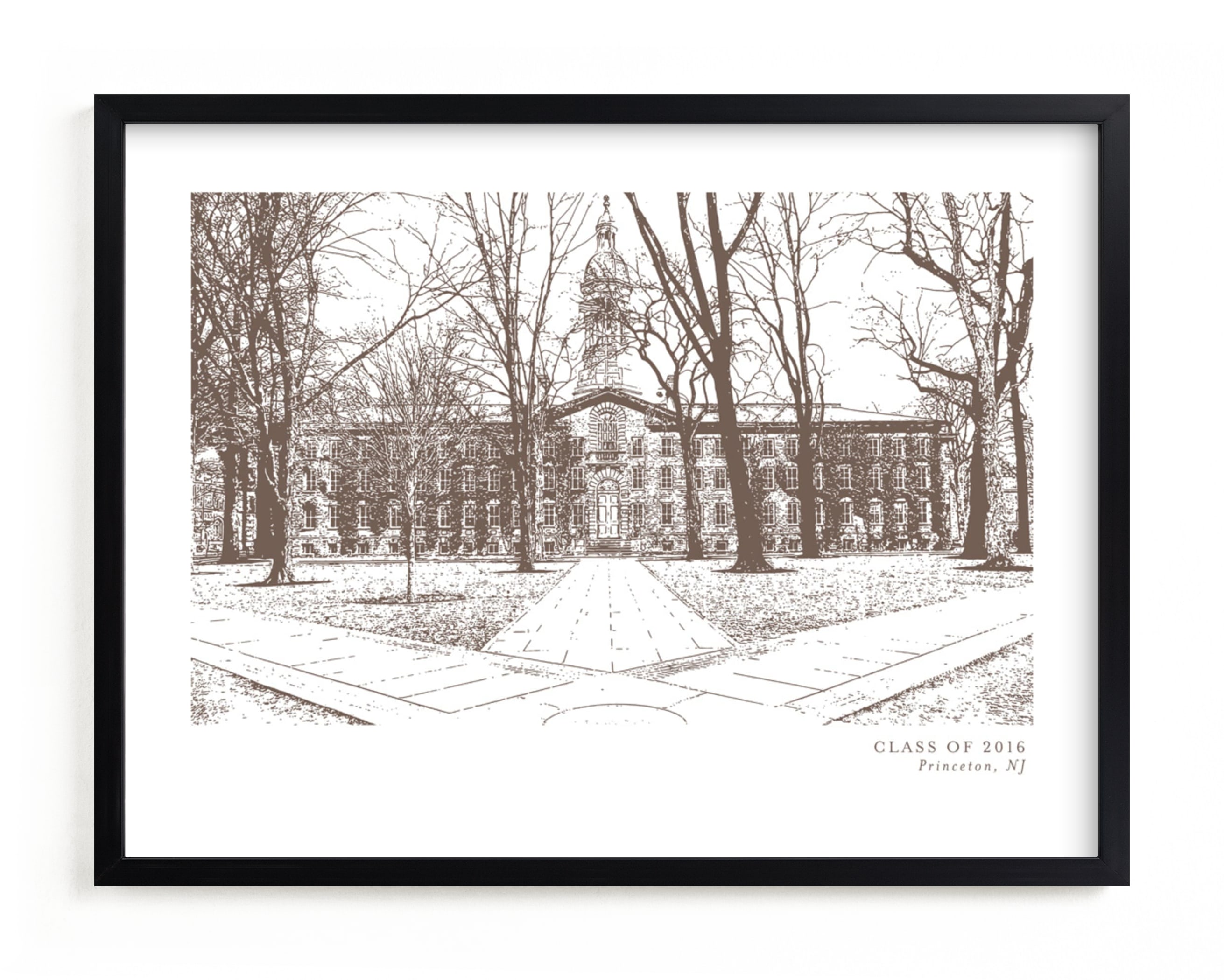 "School Series – Princeton, NJ" by Minted in beautiful frame options and a variety of sizes.