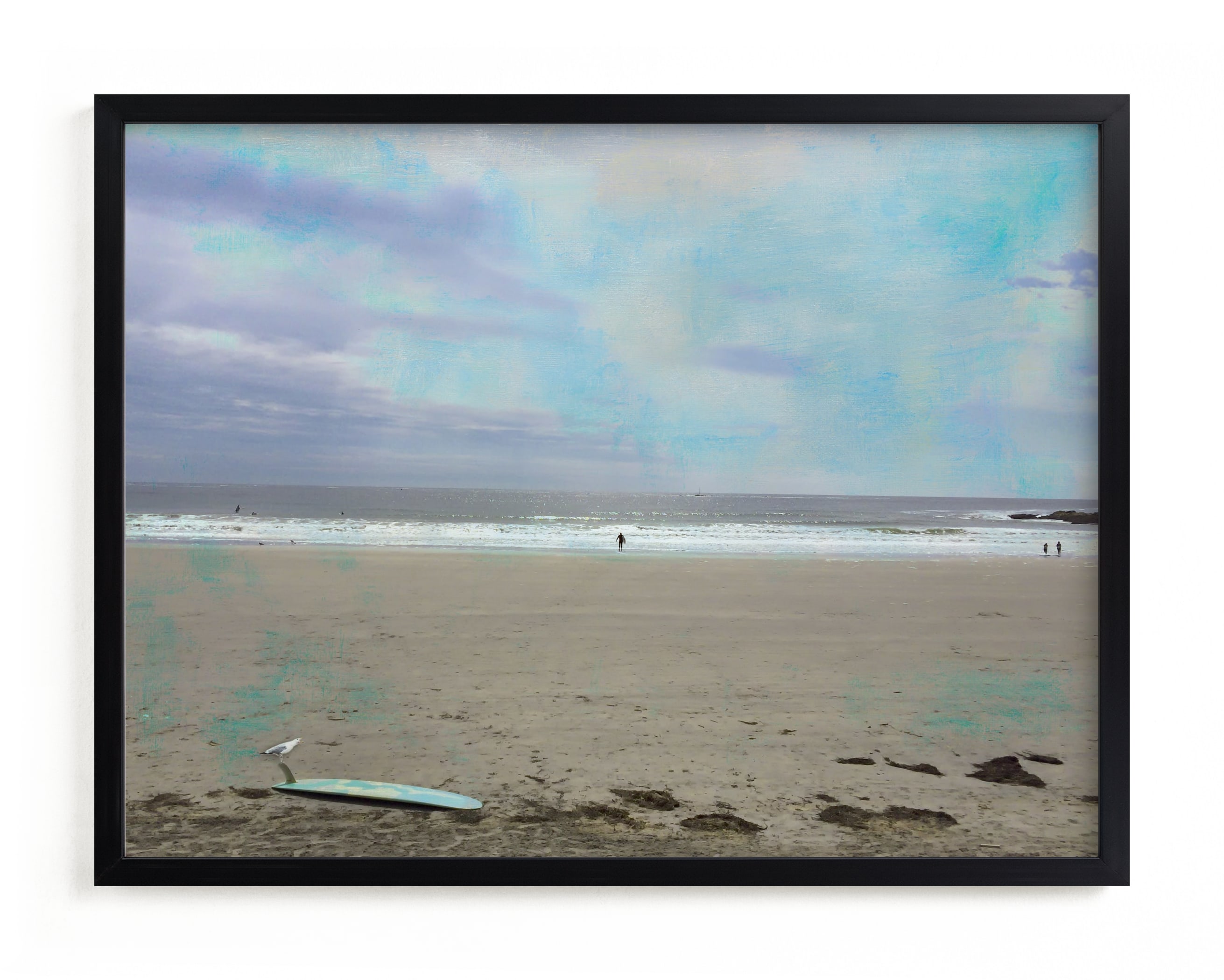 "Surfs Up at Kennebunk Beach" - Art Print by Andy Mars in beautiful frame options and a variety of sizes.
