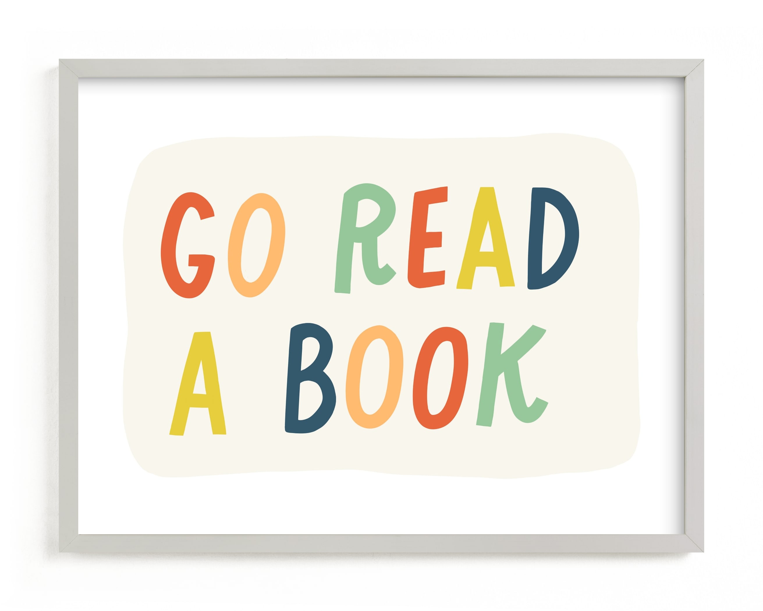 Go Read a Book Children's Art Print