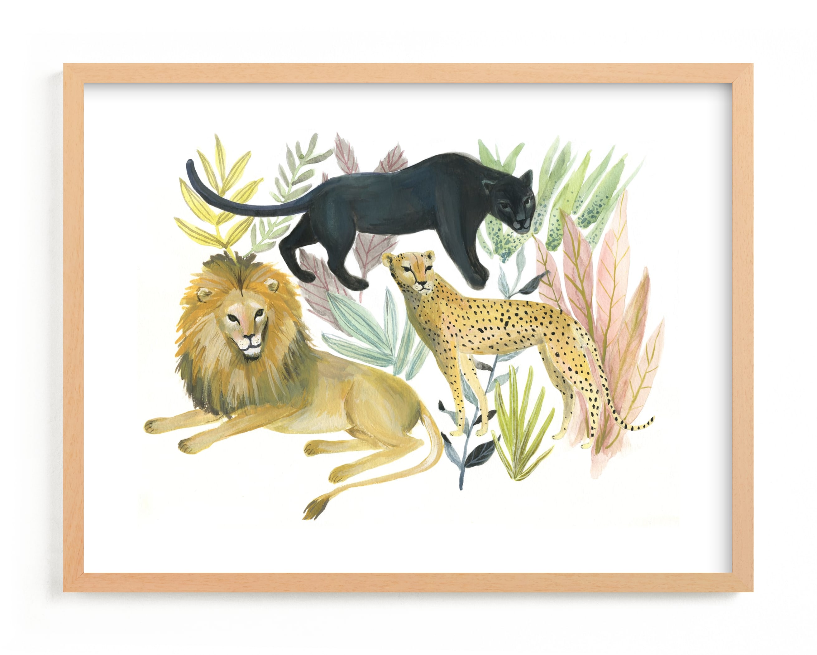 Wild Cats Children's Art Print