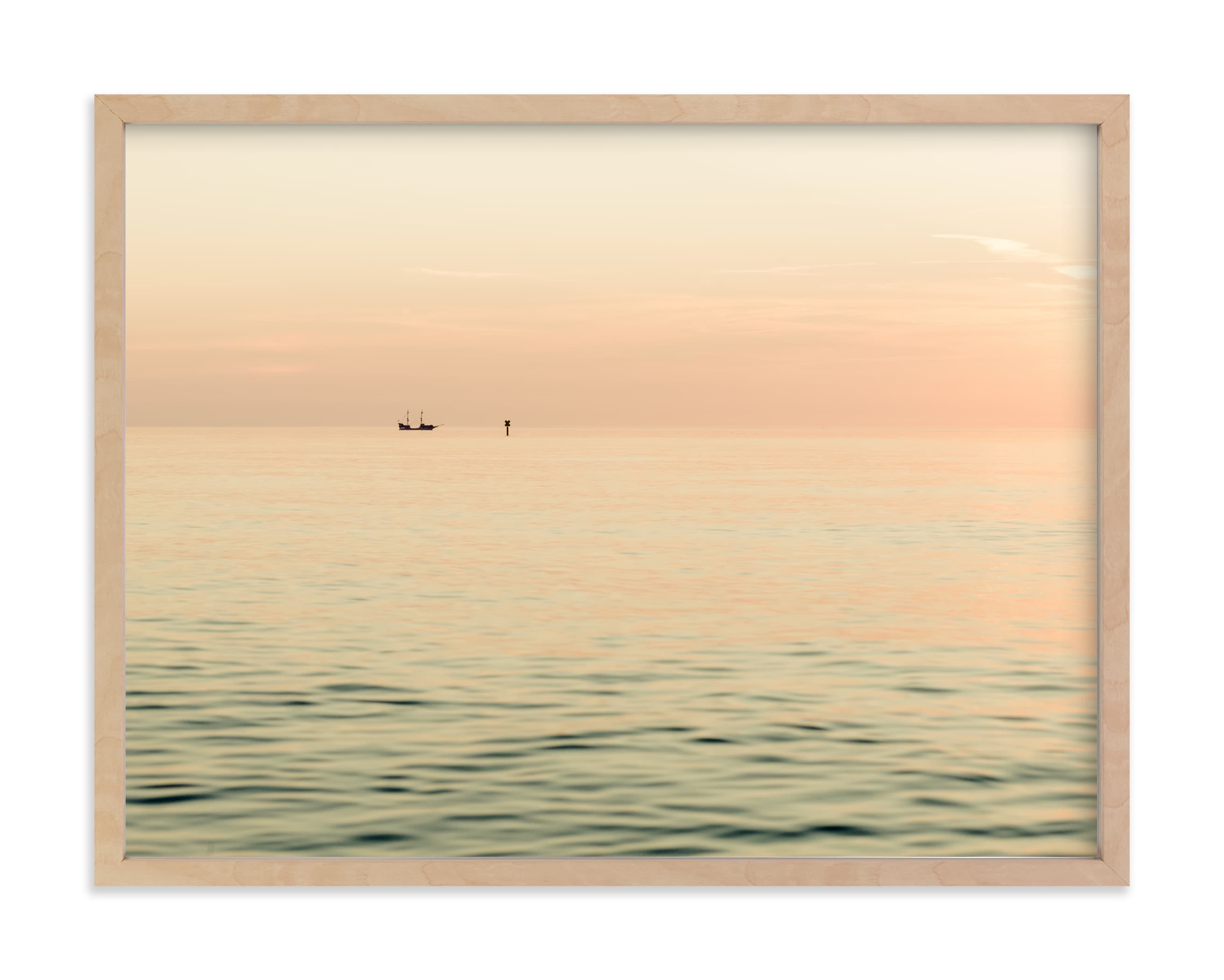 "Alone at sea II" by Lying on the grass in beautiful frame options and a variety of sizes.