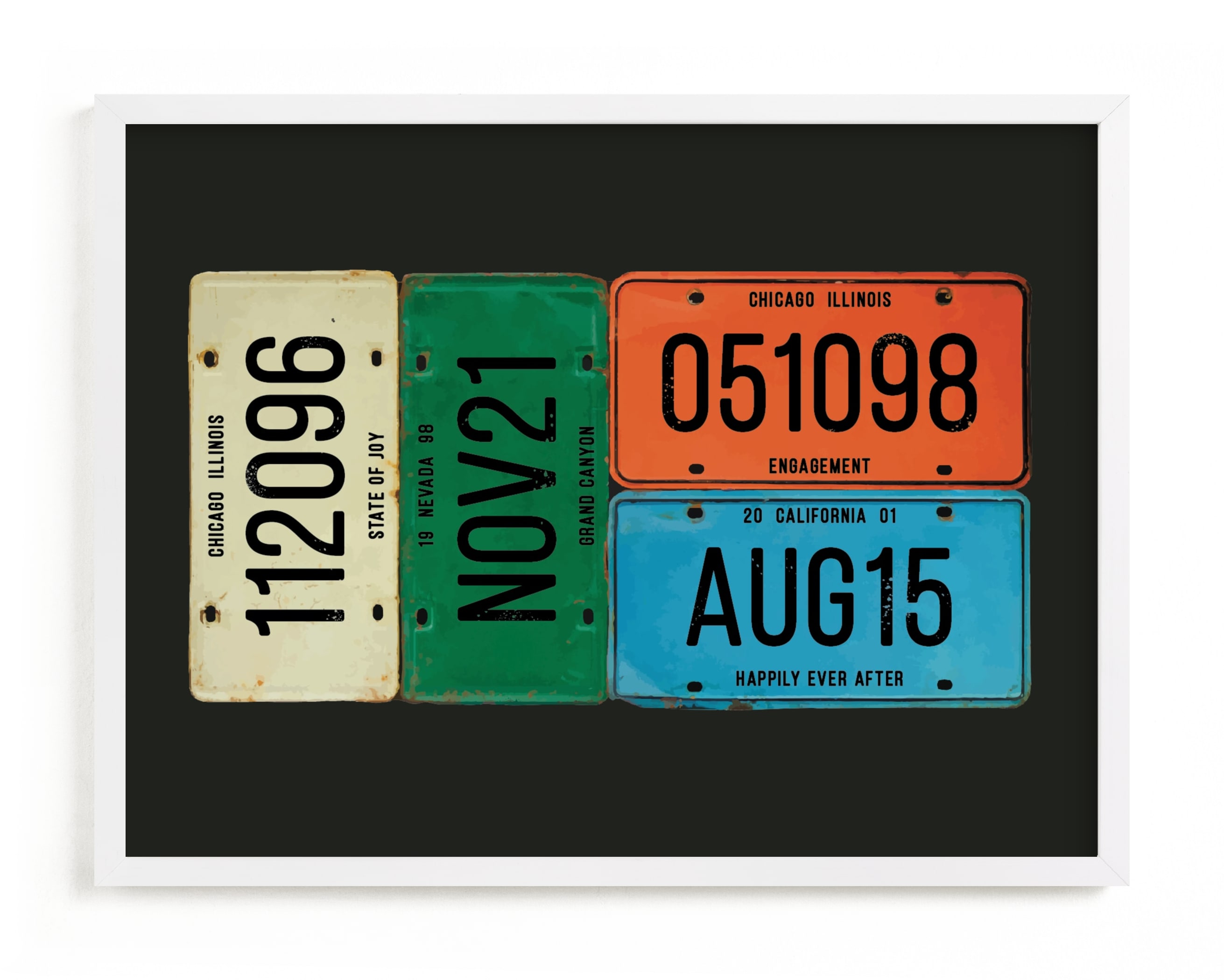 "License Memories" by LemonBirch Design in beautiful frame options and a variety of sizes.