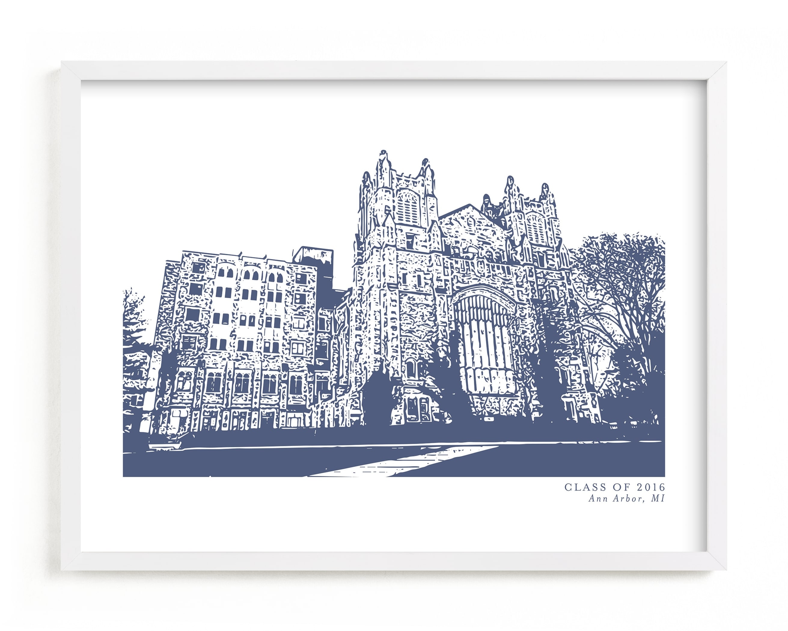 "School Series – Ann Arbor, MI" by Minted in beautiful frame options and a variety of sizes.
