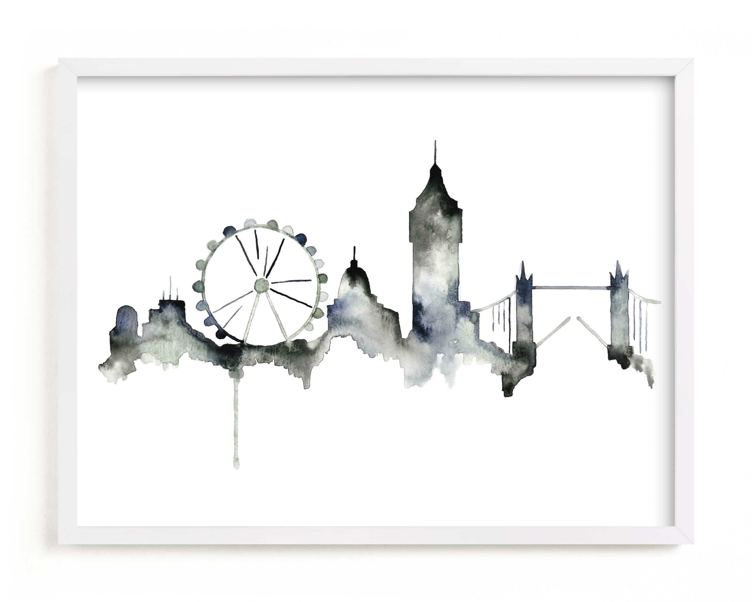 "London Skyline" - Limited Edition Art Print by Kelsey McNatt in beautiful frame options and a variety of sizes.