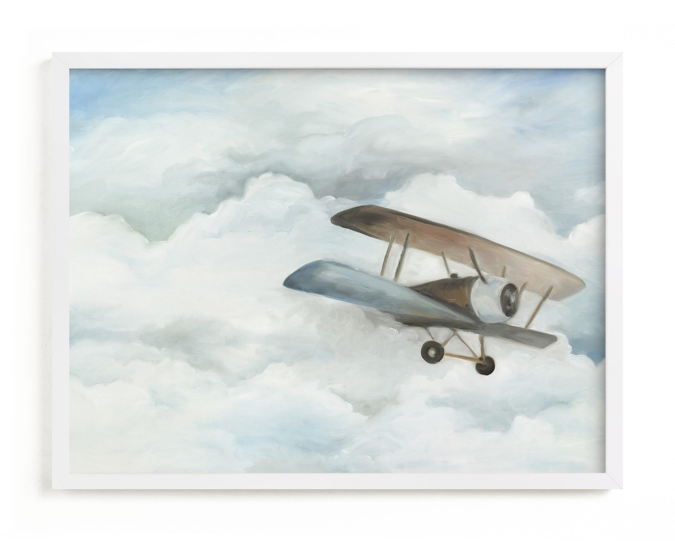 The Cloud Plane Children's Art Print