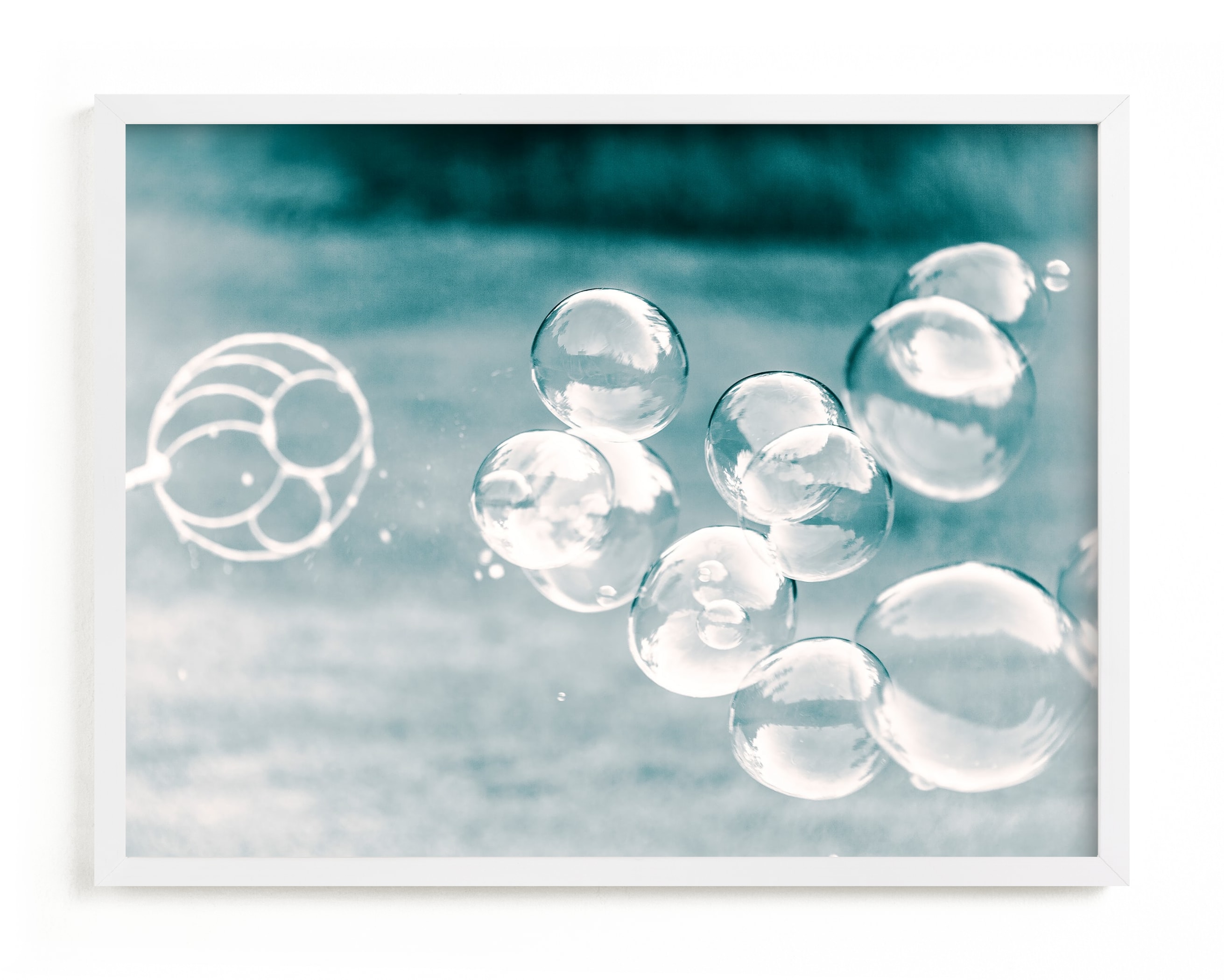 "Bubbles out of the Blue" - Limited Edition Art Print by Mary Ann Glynn-Tusa in beautiful frame options and a variety of sizes.