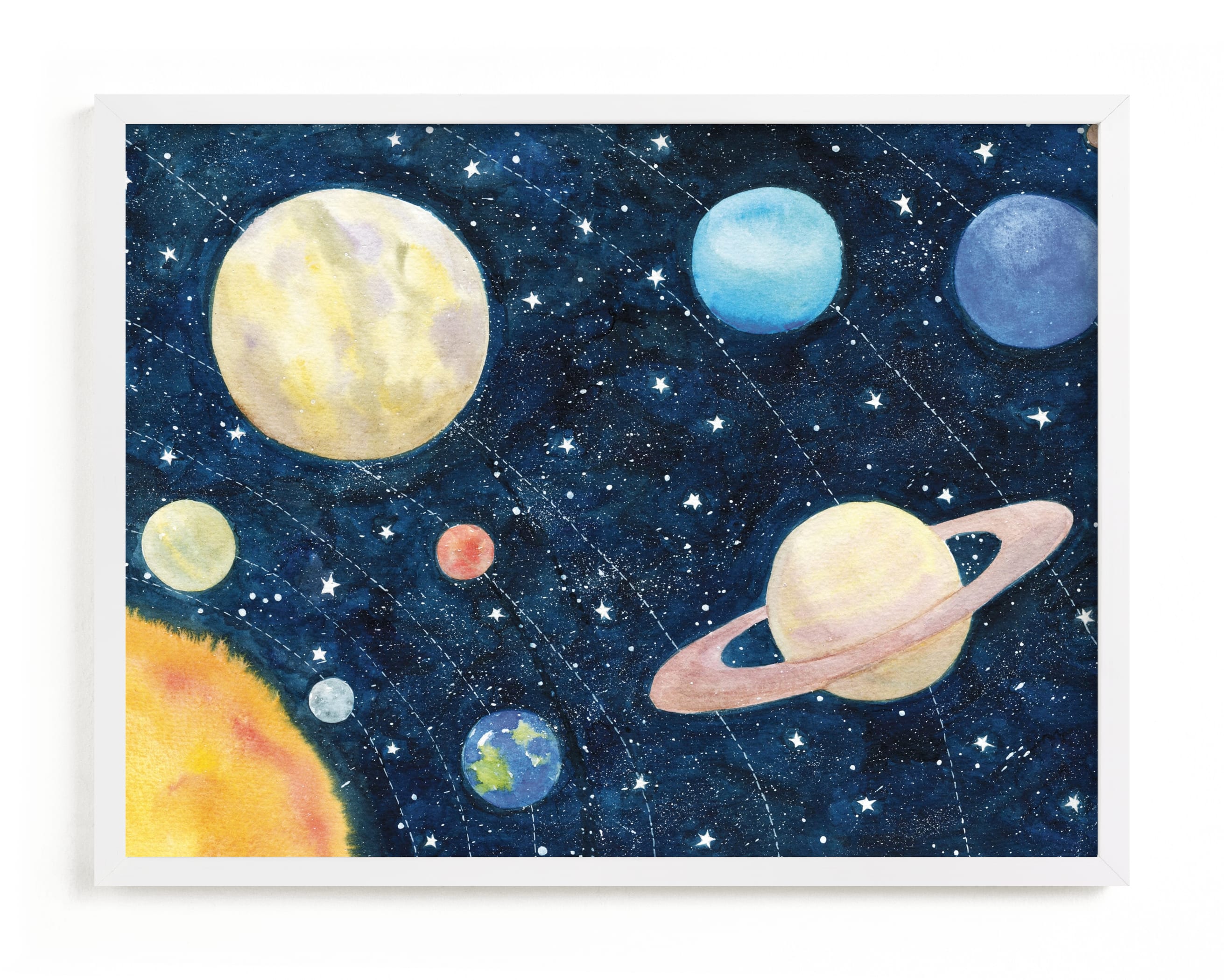 "Solar System" by Alexandra Dzh in beautiful frame options and a variety of sizes.