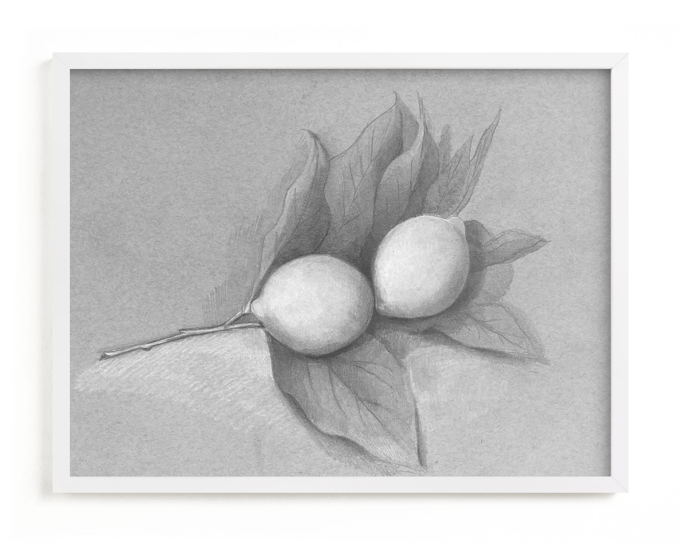 "Lemons and Leaves" by Meghan Lacey in beautiful frame options and a variety of sizes.