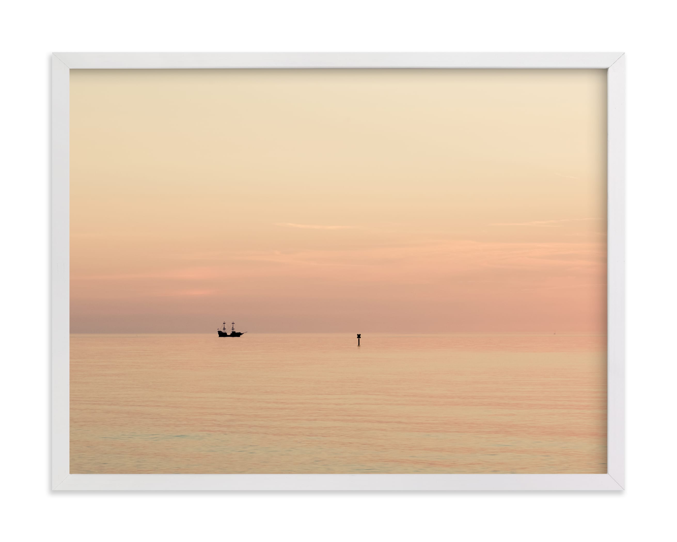 "Alone at sea I" by Lying on the grass in beautiful frame options and a variety of sizes.