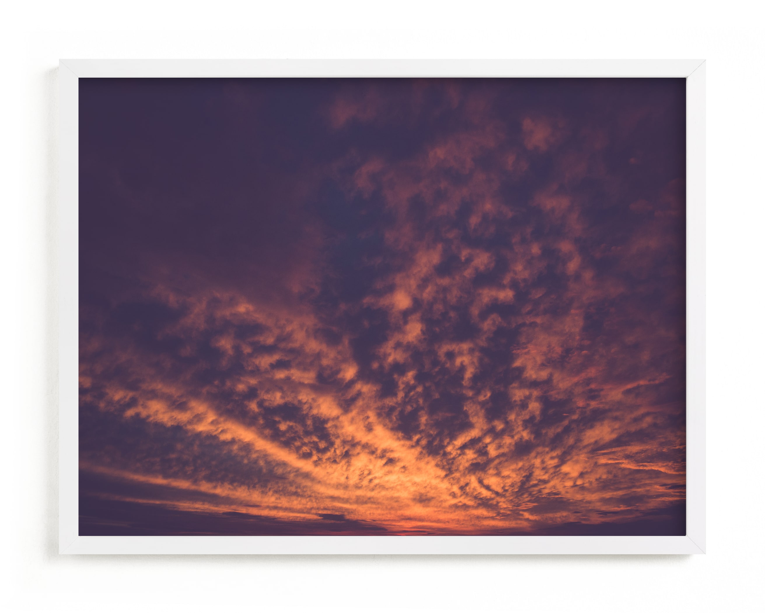 "Red sunset and lake" by Lying on the grass in beautiful frame options and a variety of sizes.