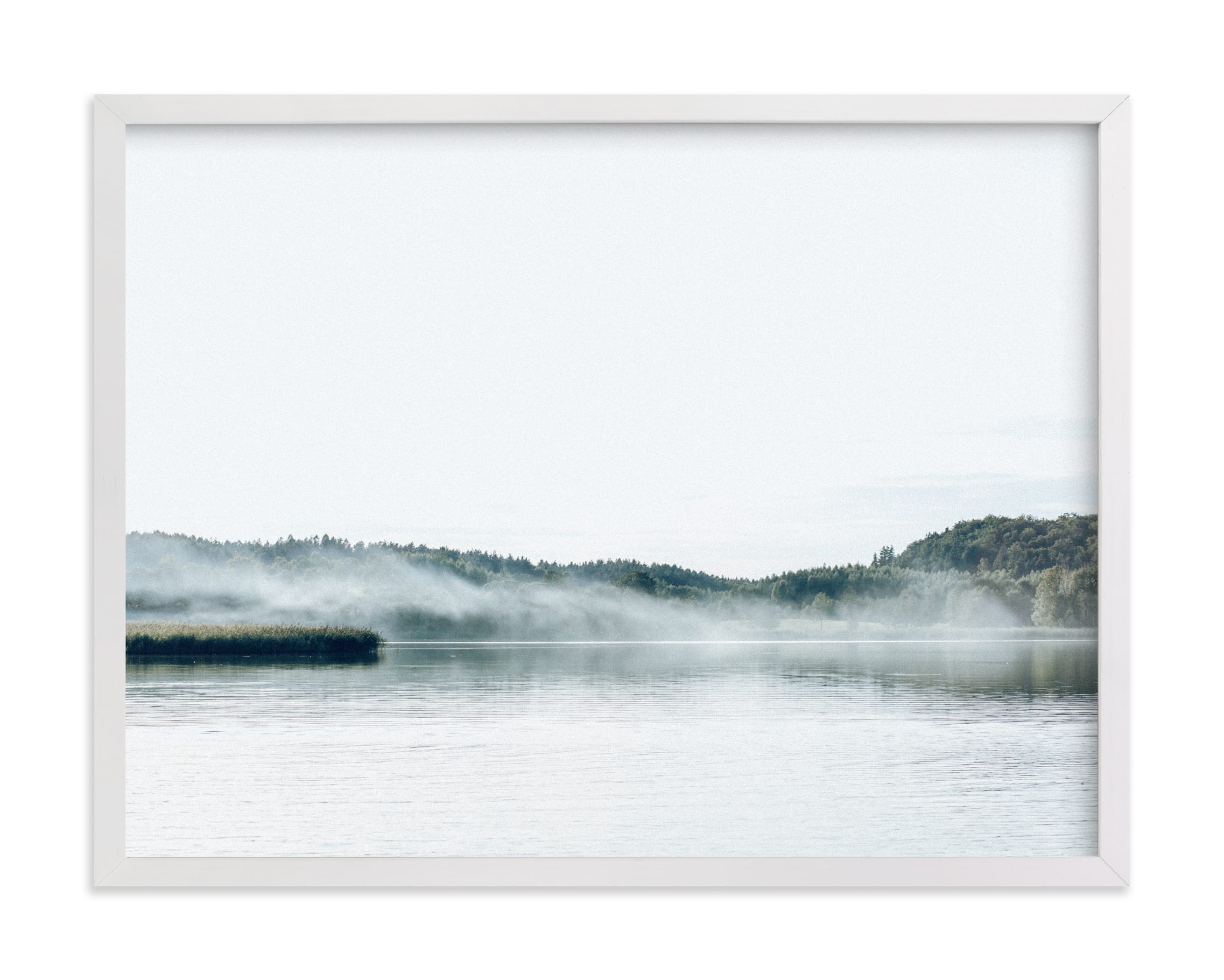 "WhiteLake" by Lying on the grass in beautiful frame options and a variety of sizes.