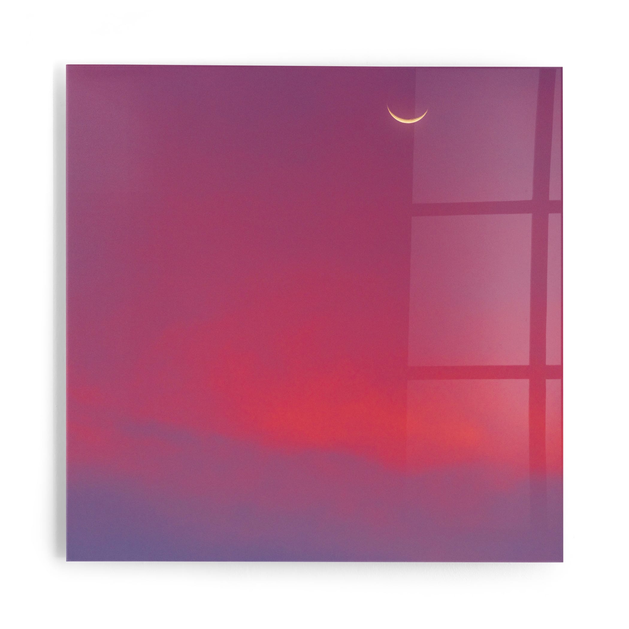 Crescent Moon and Purple Skies Wall Art Print