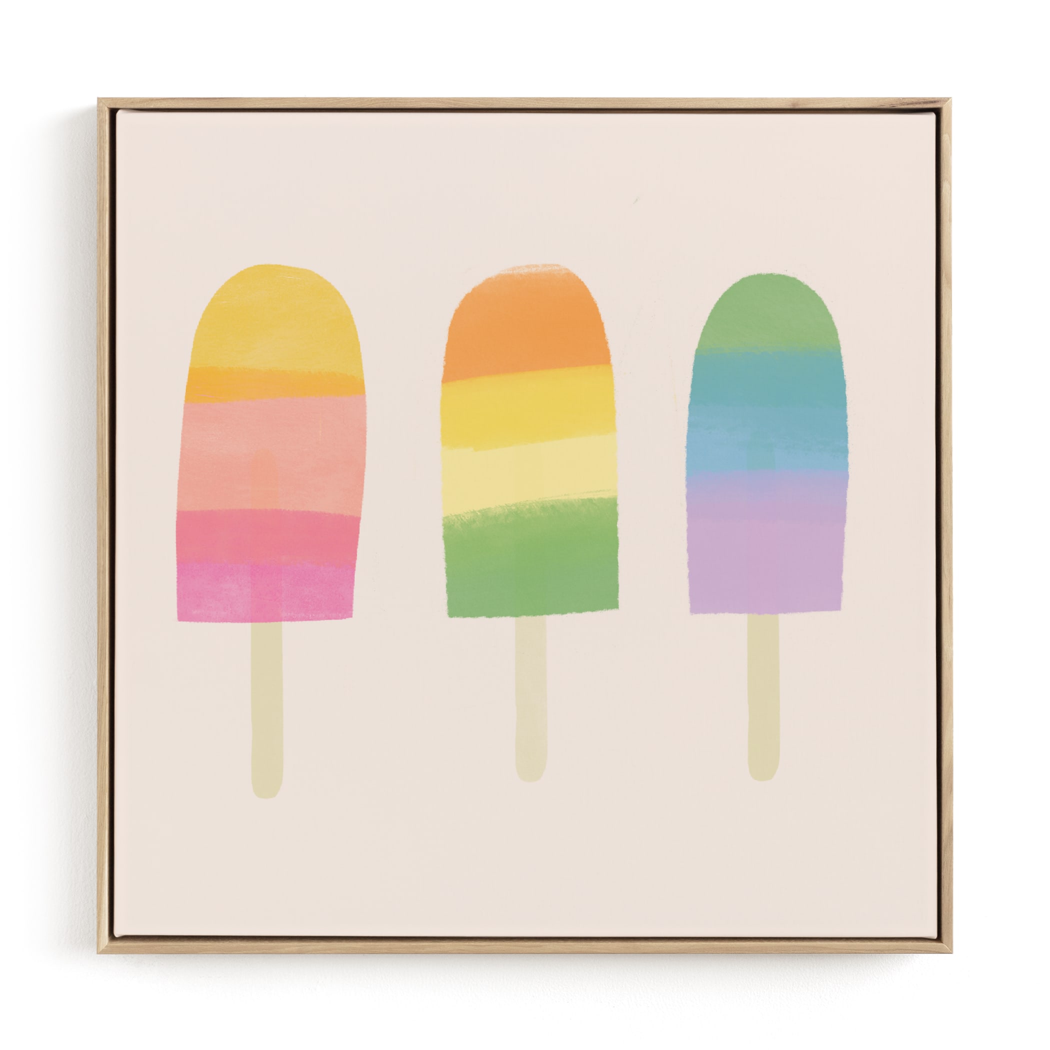 Rainbow Popsicles Children's Art Print