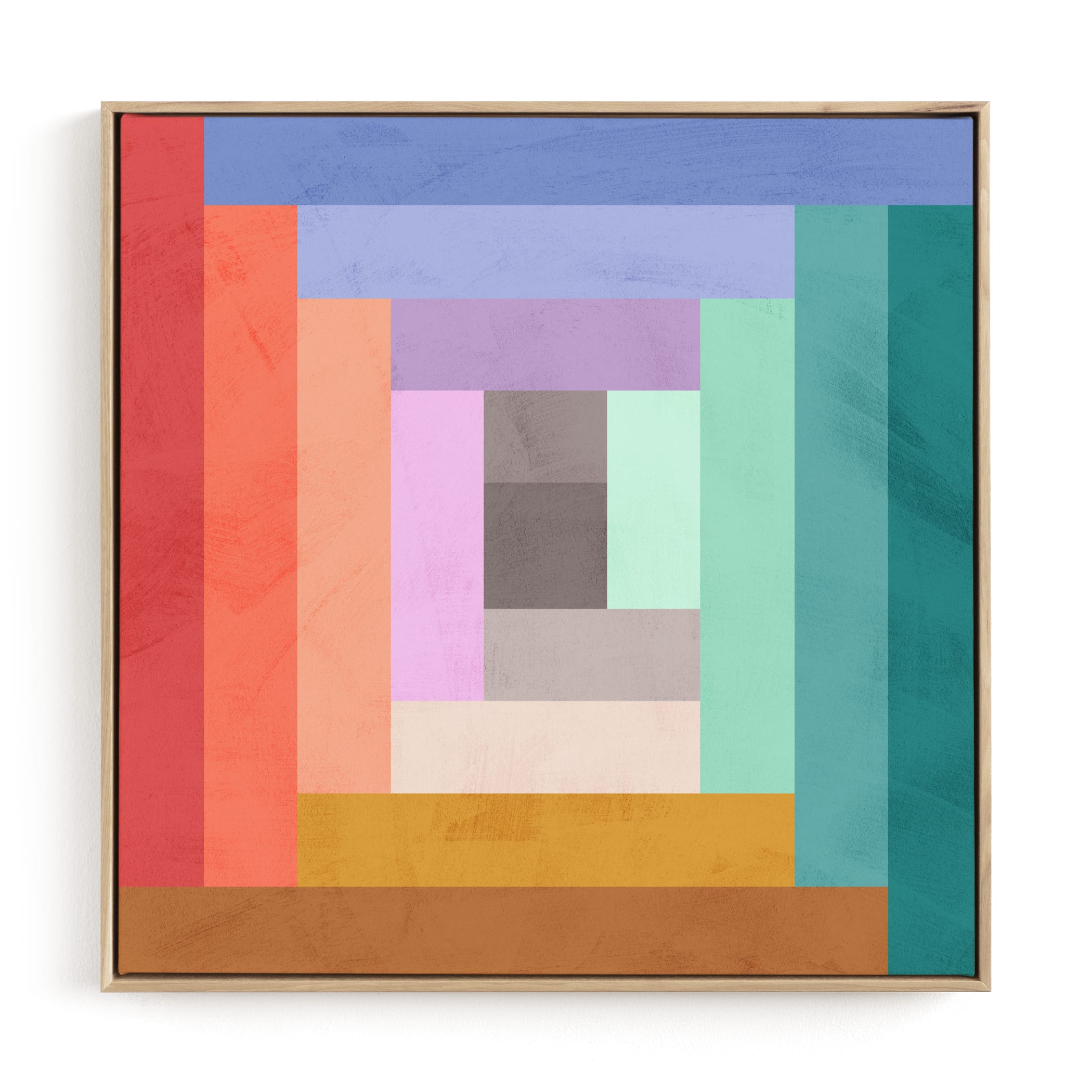 Modern Quilt Geometric Children's Art Print