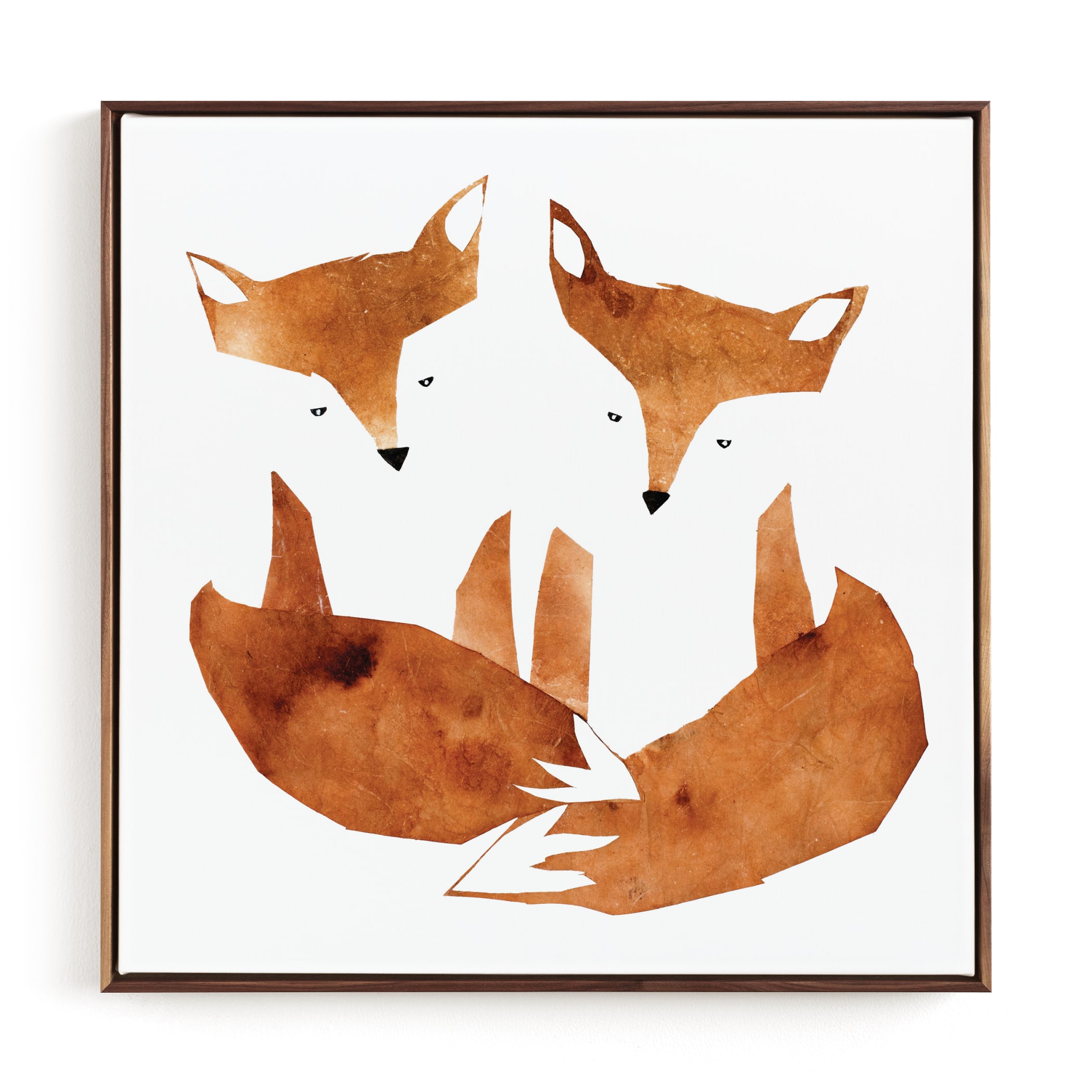 Twin Foxes Children's Art Print