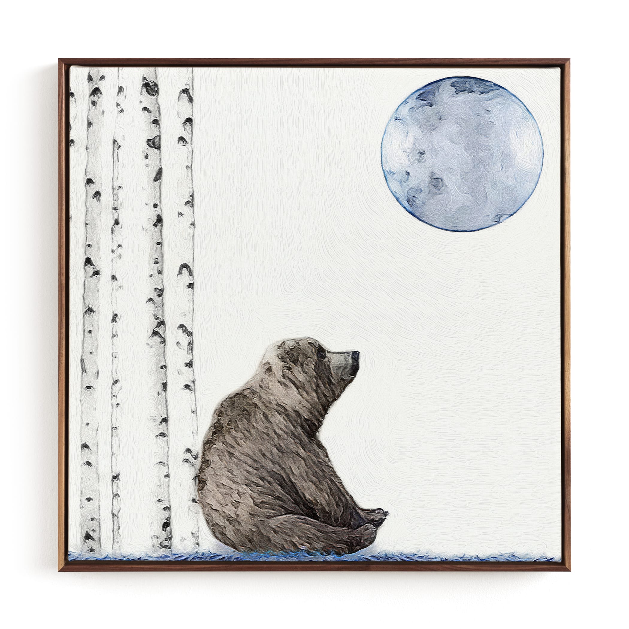 Once upon a blue moon Children's Art Print