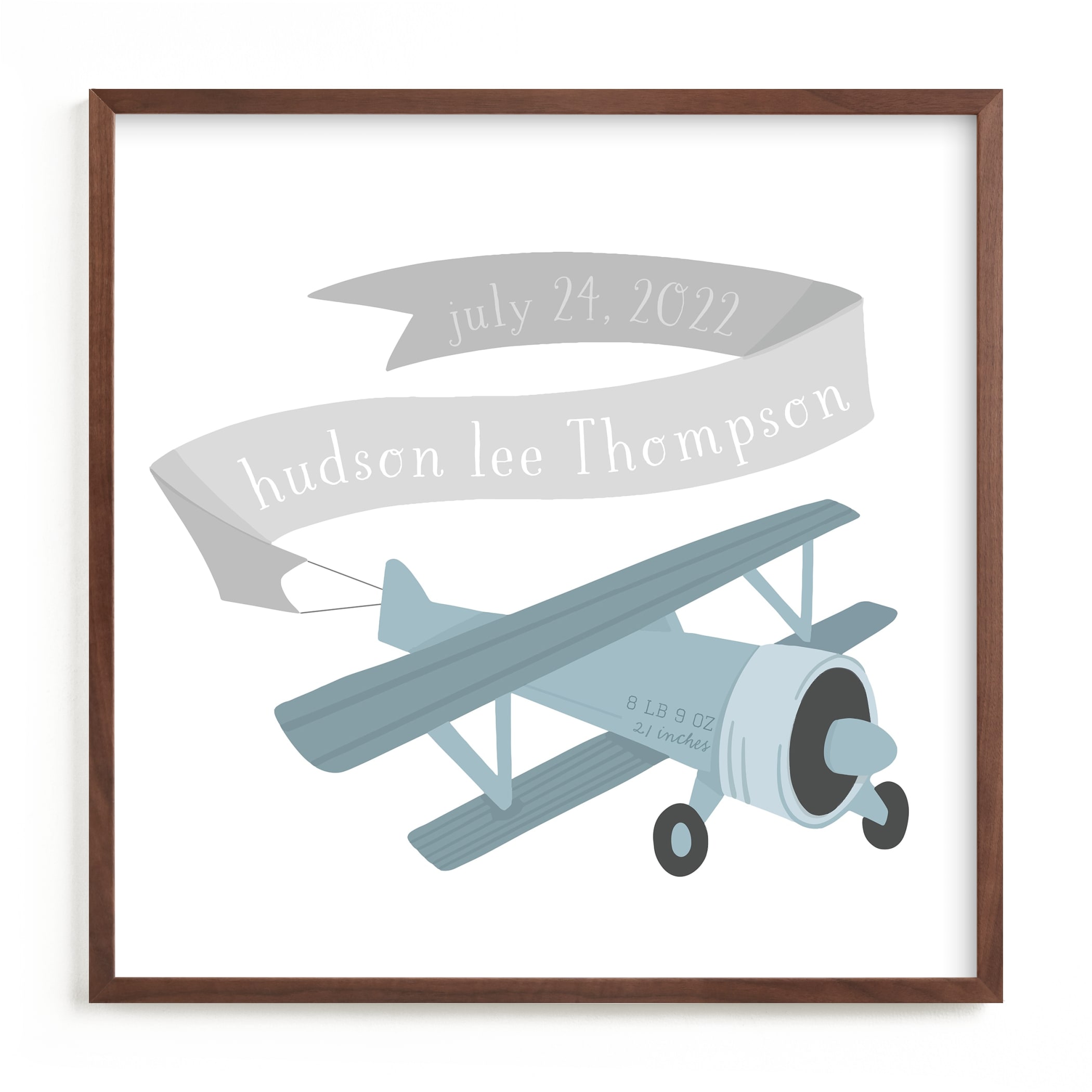 Vintage Airplane Children's Custom Art Print
