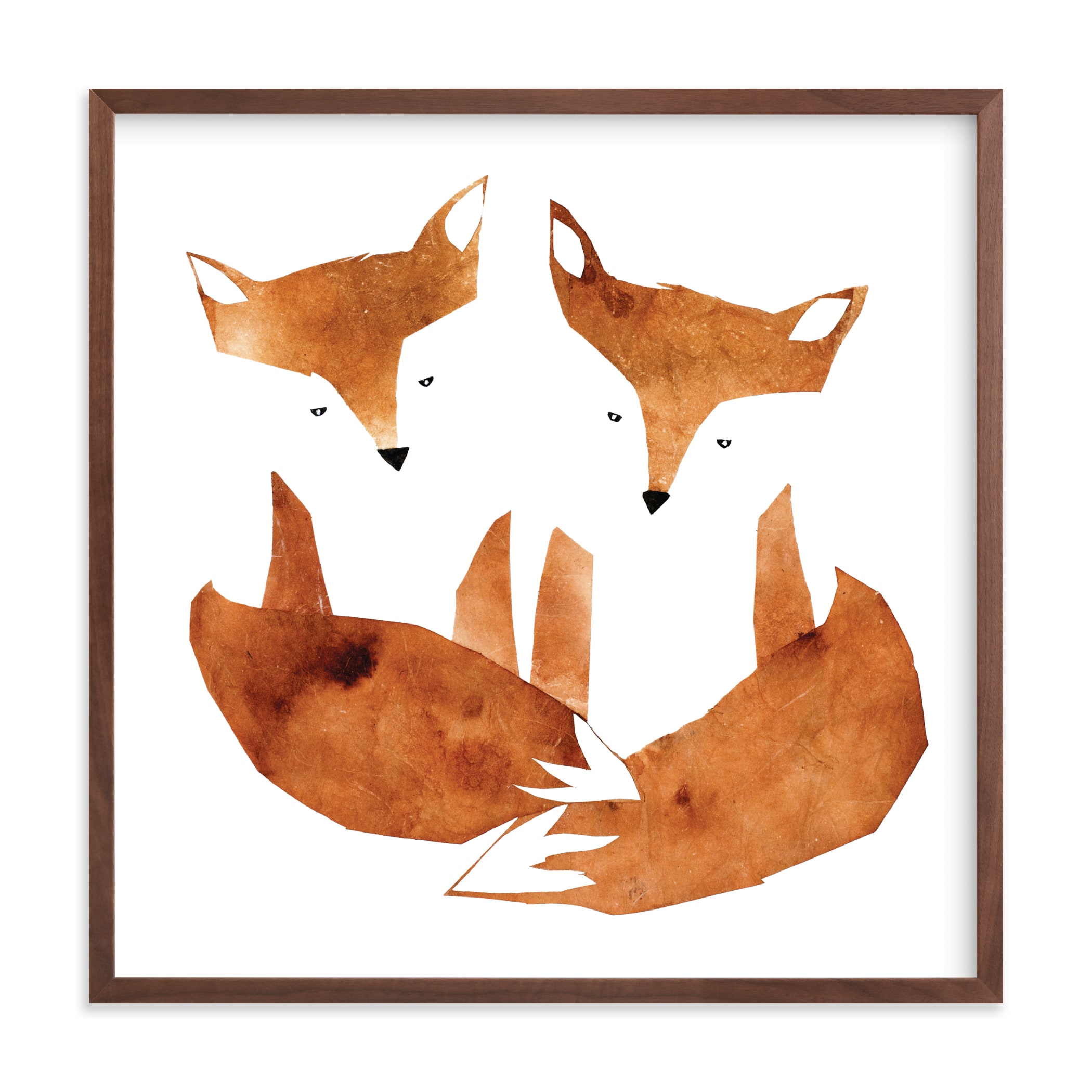 Twin Foxes Children's Art Print