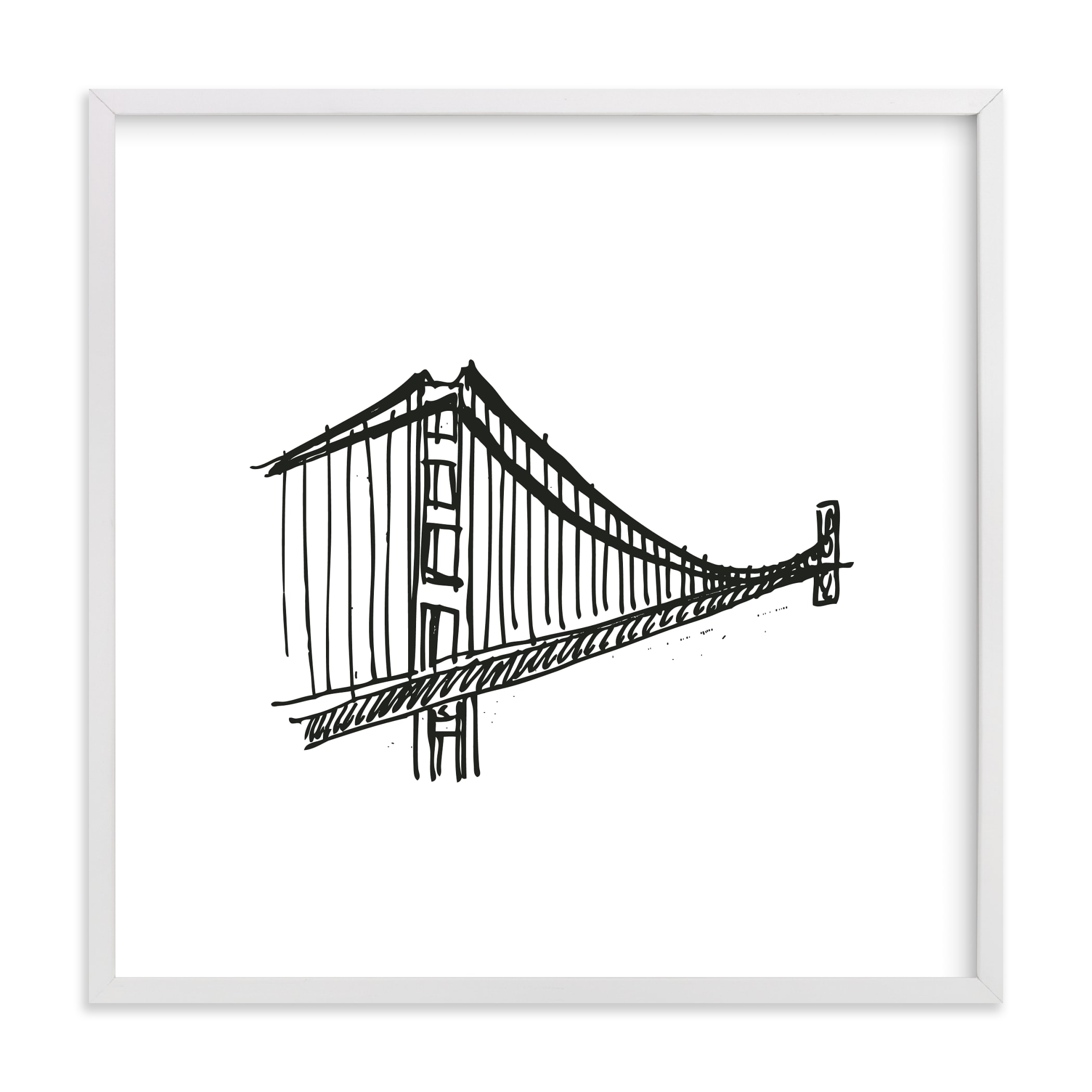"Gracious Golden Gate Bridge" - Limited Edition Art Print by Phrosne Ras in beautiful frame options and a variety of sizes.