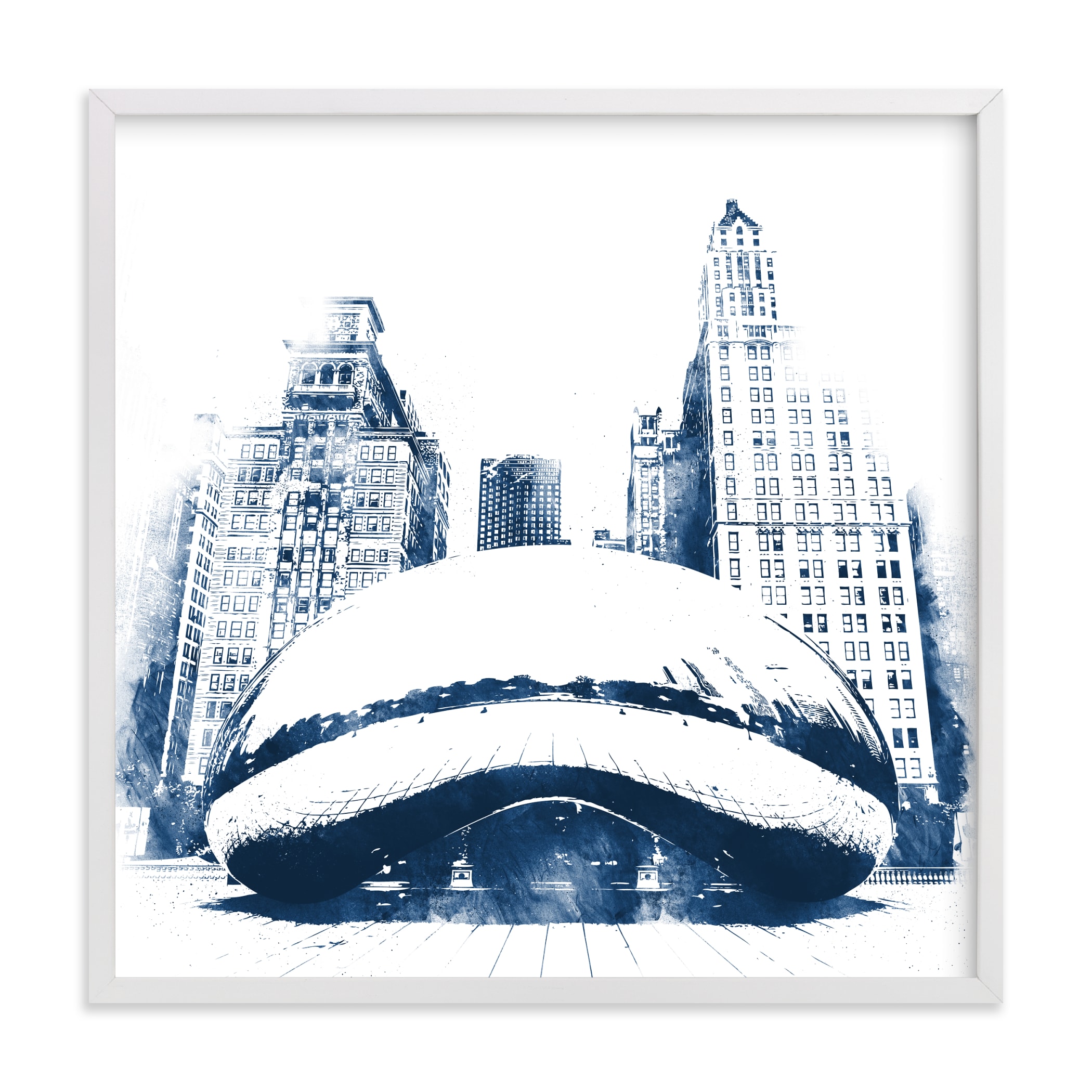 "Chicago Bean" - Limited Edition Art Print by Paul Berthelot in beautiful frame options and a variety of sizes.