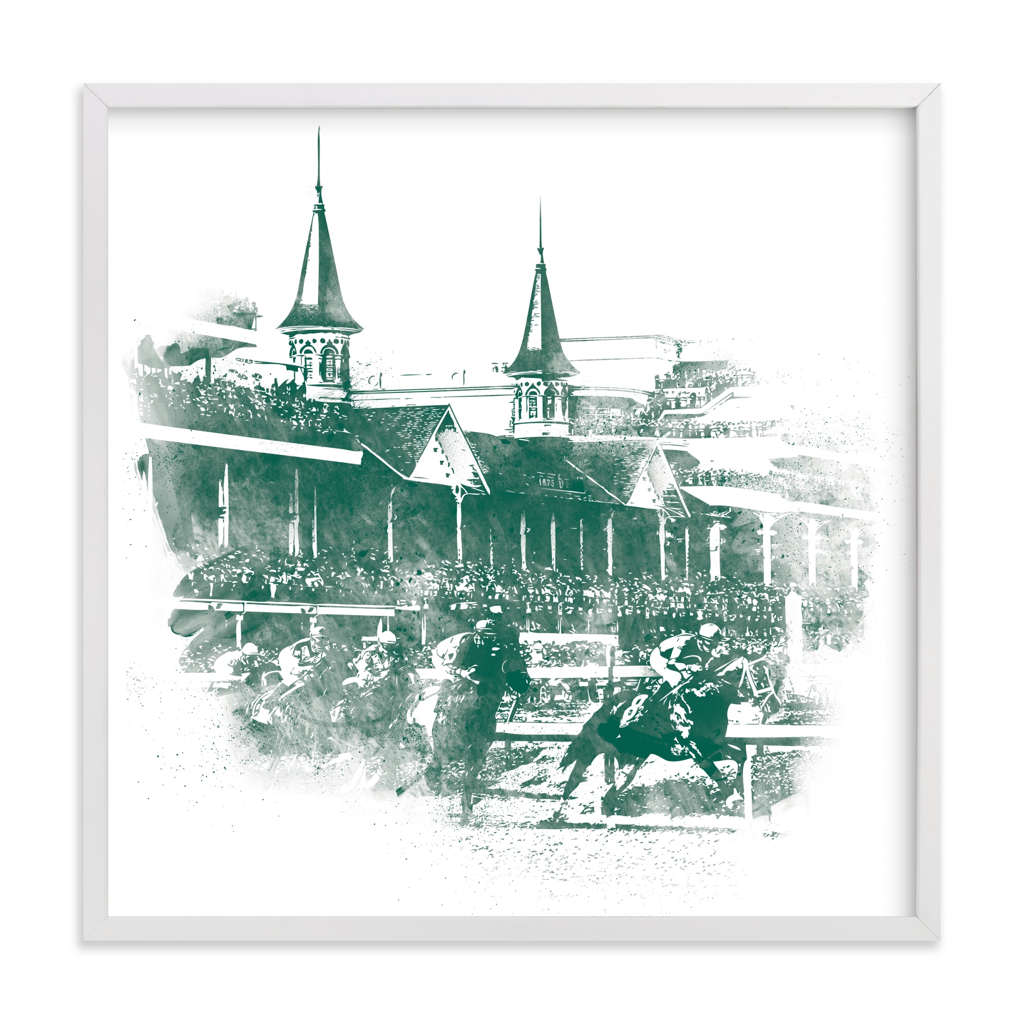 "Churchill Downs" - Limited Edition Art Print by Paul Berthelot in beautiful frame options and a variety of sizes.